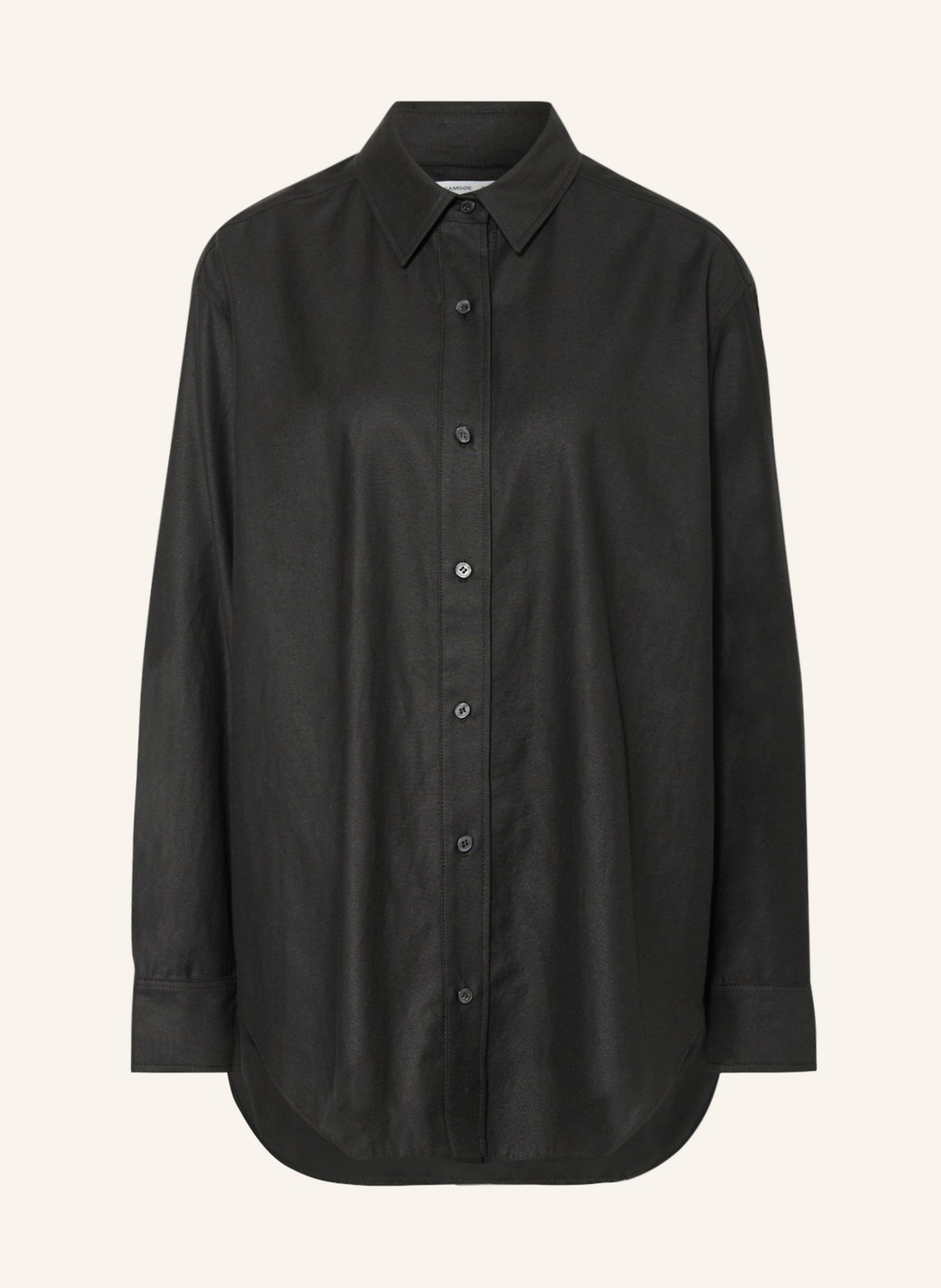 SAMSØE  SAMSØE Oversized shirt blouse SALOVA in linen, Color: BLACK (Image 1)