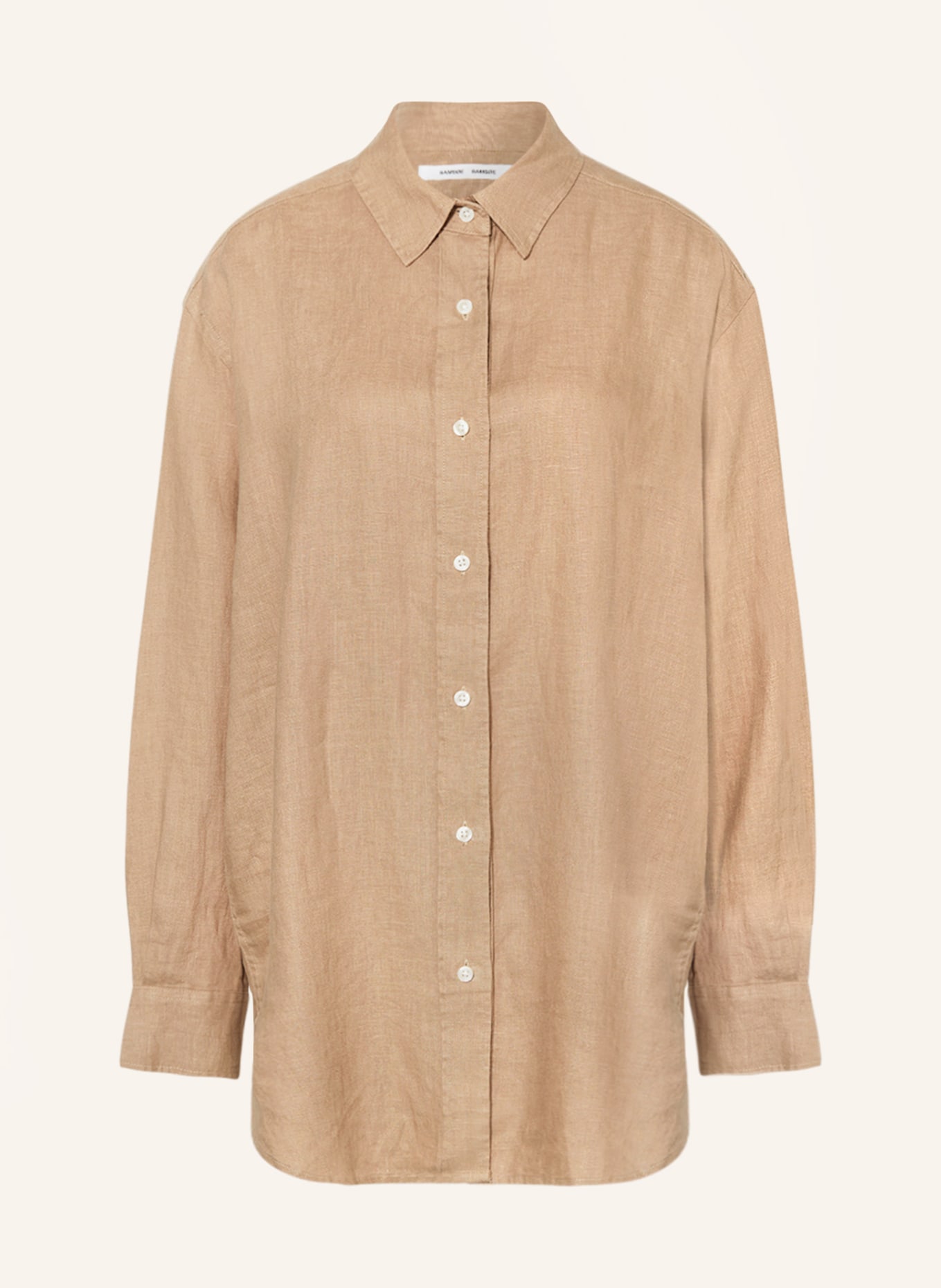 SAMSØE  SAMSØE Oversized-Hemdbluse SALOVA aus Leinen: BEIGE