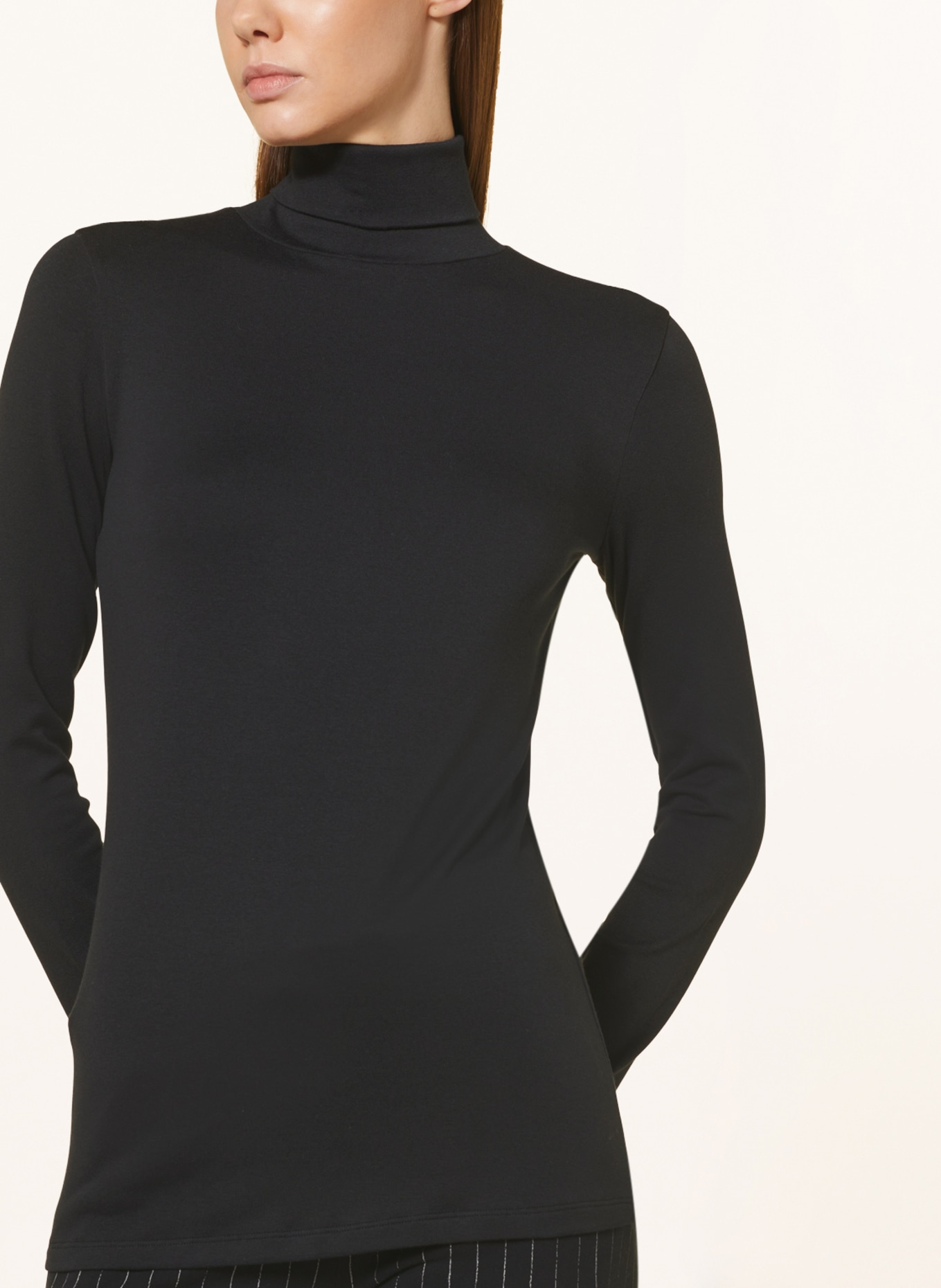 Juvia Turtleneck shirt ANINA, Color: BLACK (Image 4)