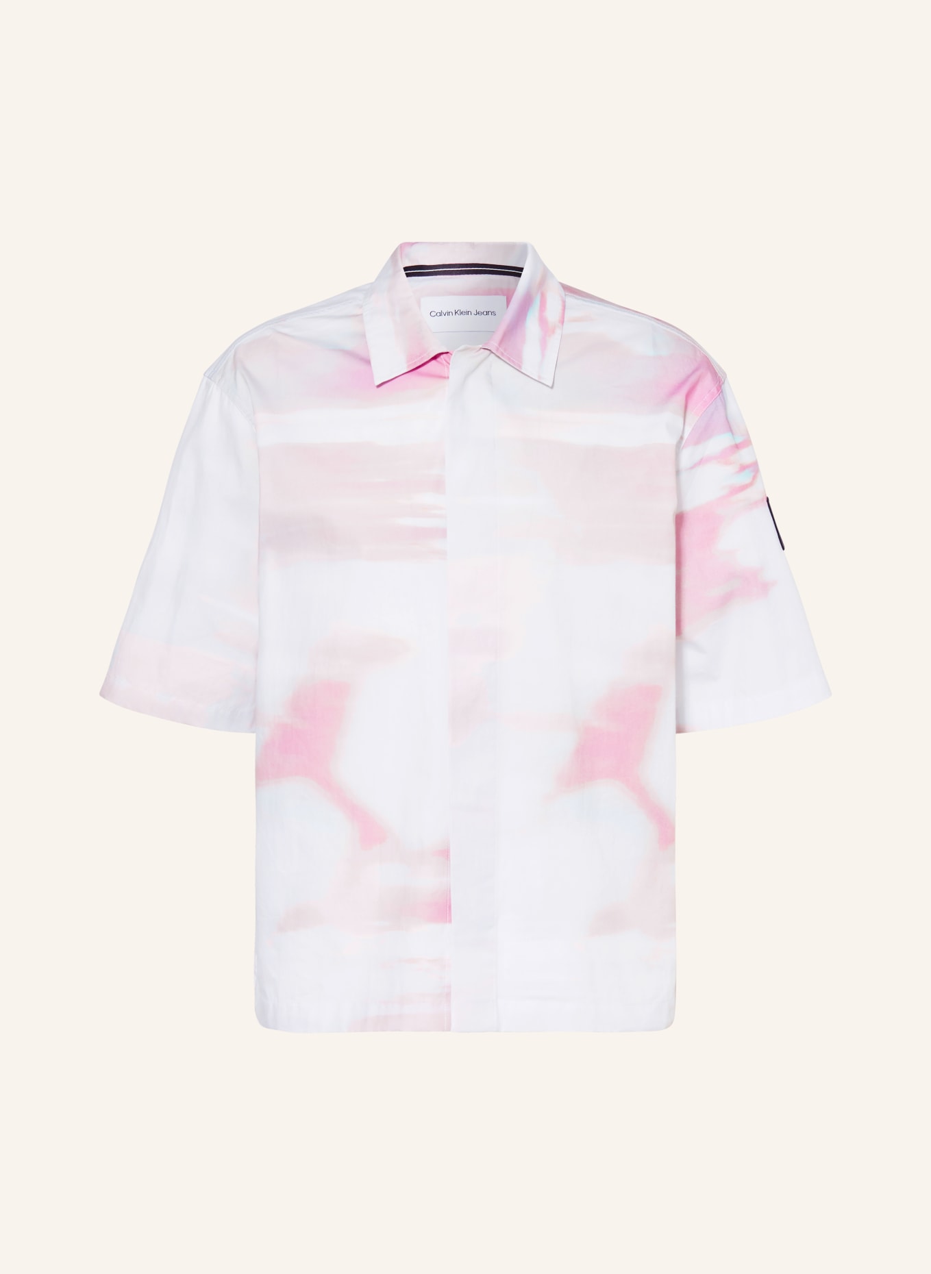 Calvin Klein Jeans Shirt relaxed fit, Color: WHITE/ PINK/ NUDE (Image 1)