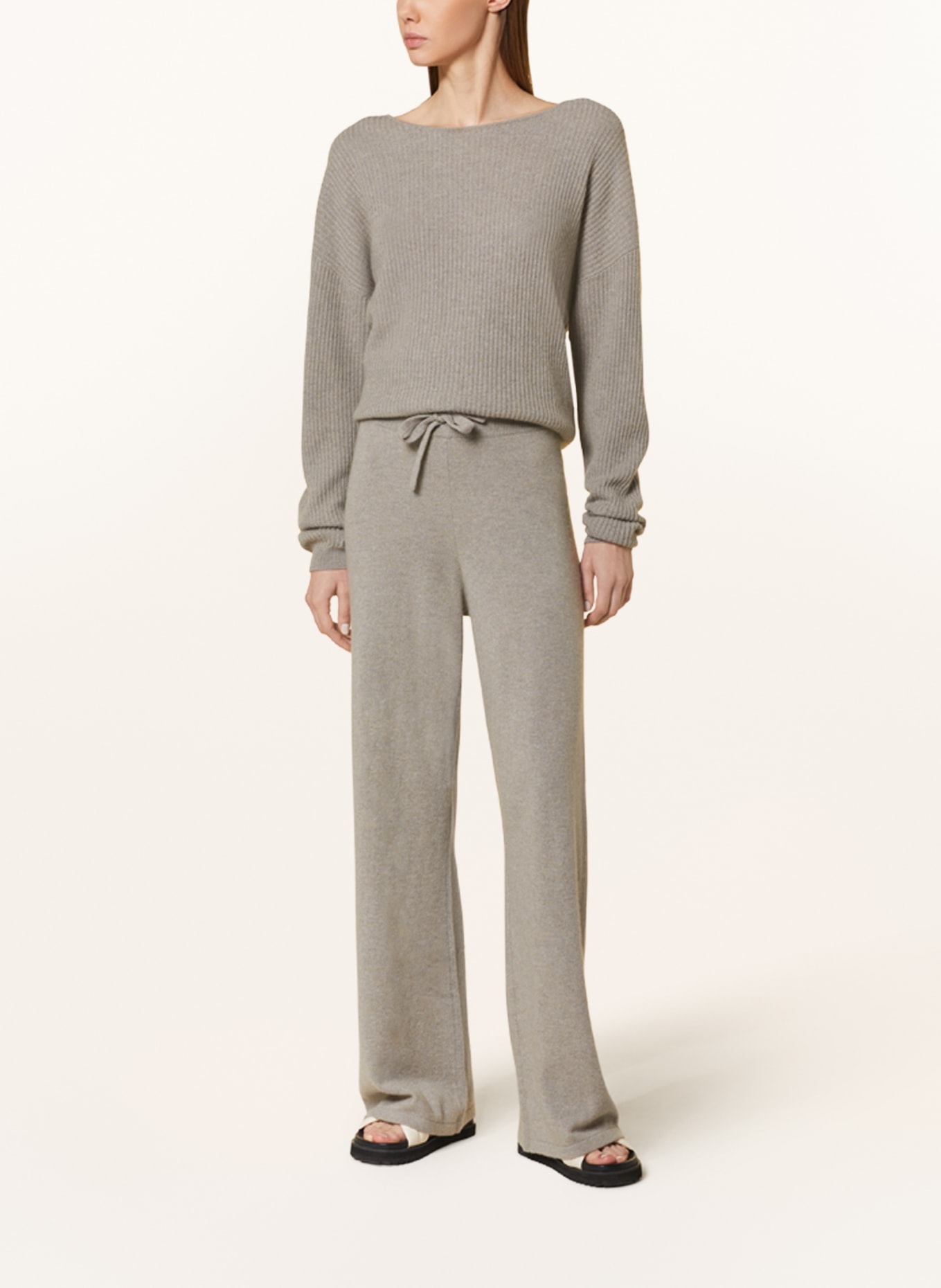 Juvia Knit trousers FELINA, Color: TAUPE (Image 2)
