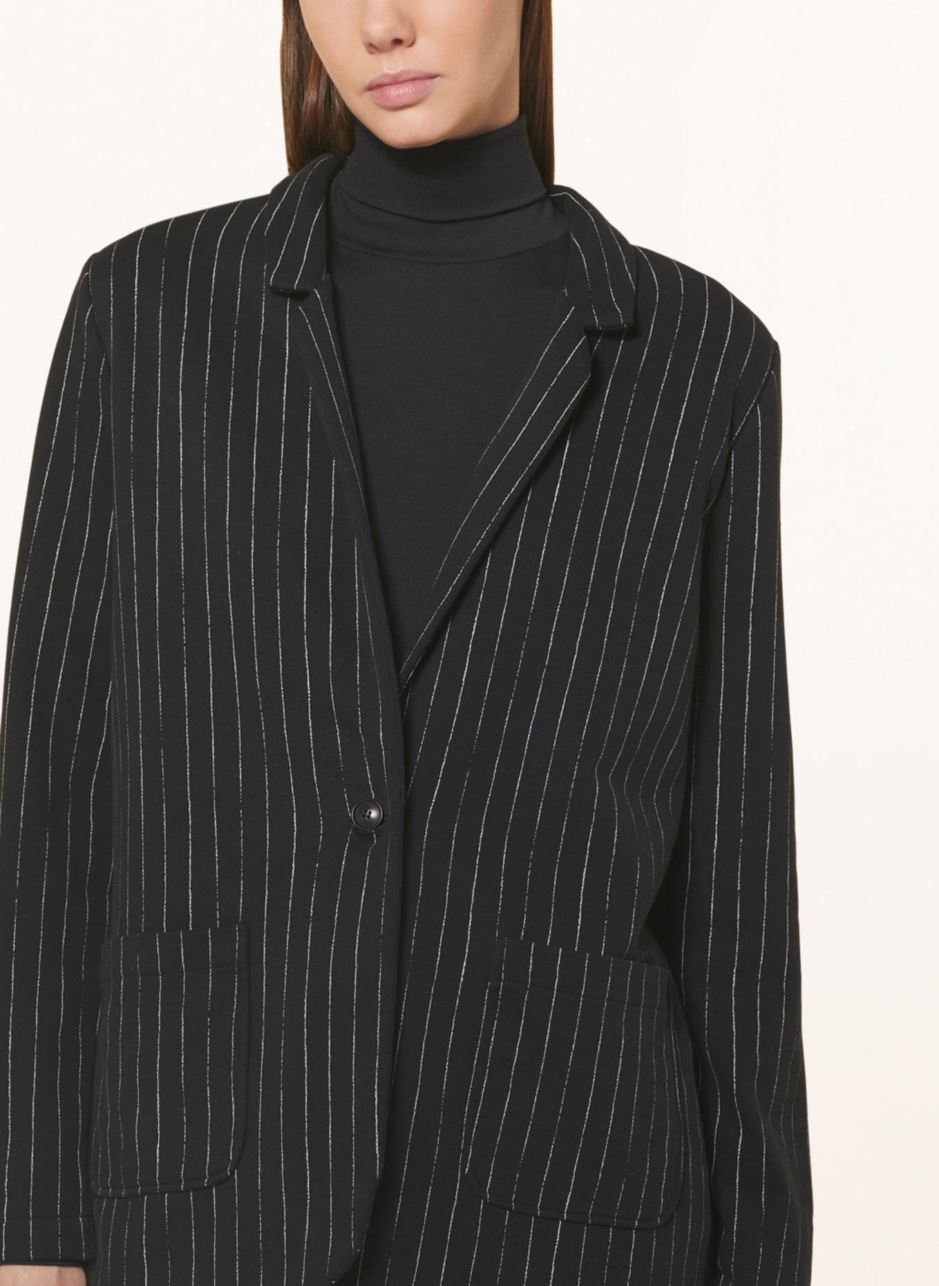 Juvia Sweat blazer HEDI, Color: BLACK/ WHITE (Image 4)