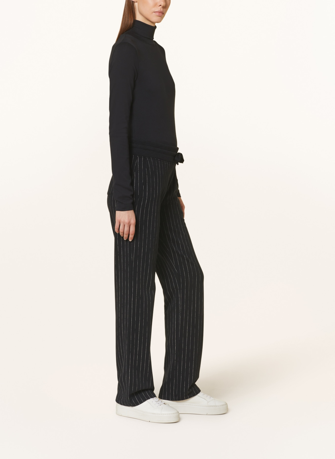 Juvia Sweatpants AGNES, Color: BLACK/ WHITE (Image 4)