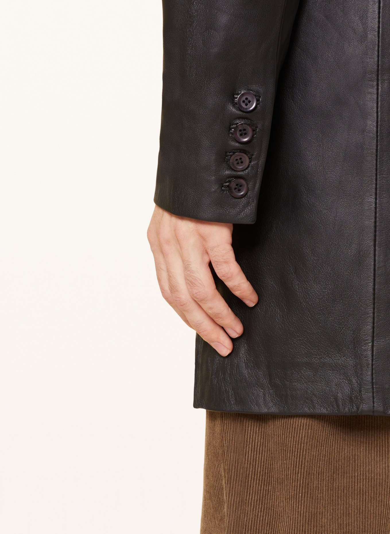 goosecraft Leather coat KAI, Color: BLACK (Image 5)