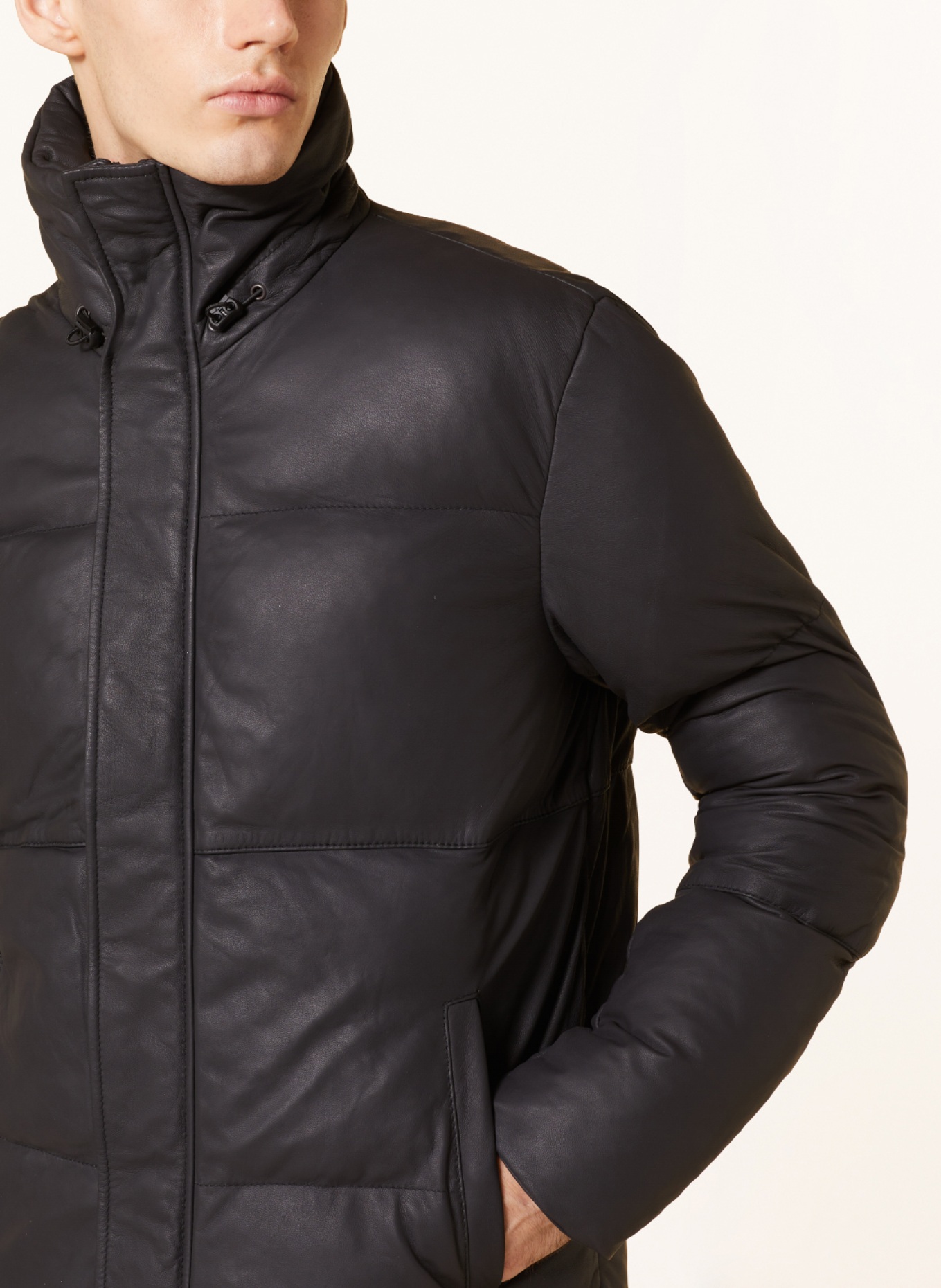 goosecraft Leather jacket STANWELL, Color: BLACK (Image 4)