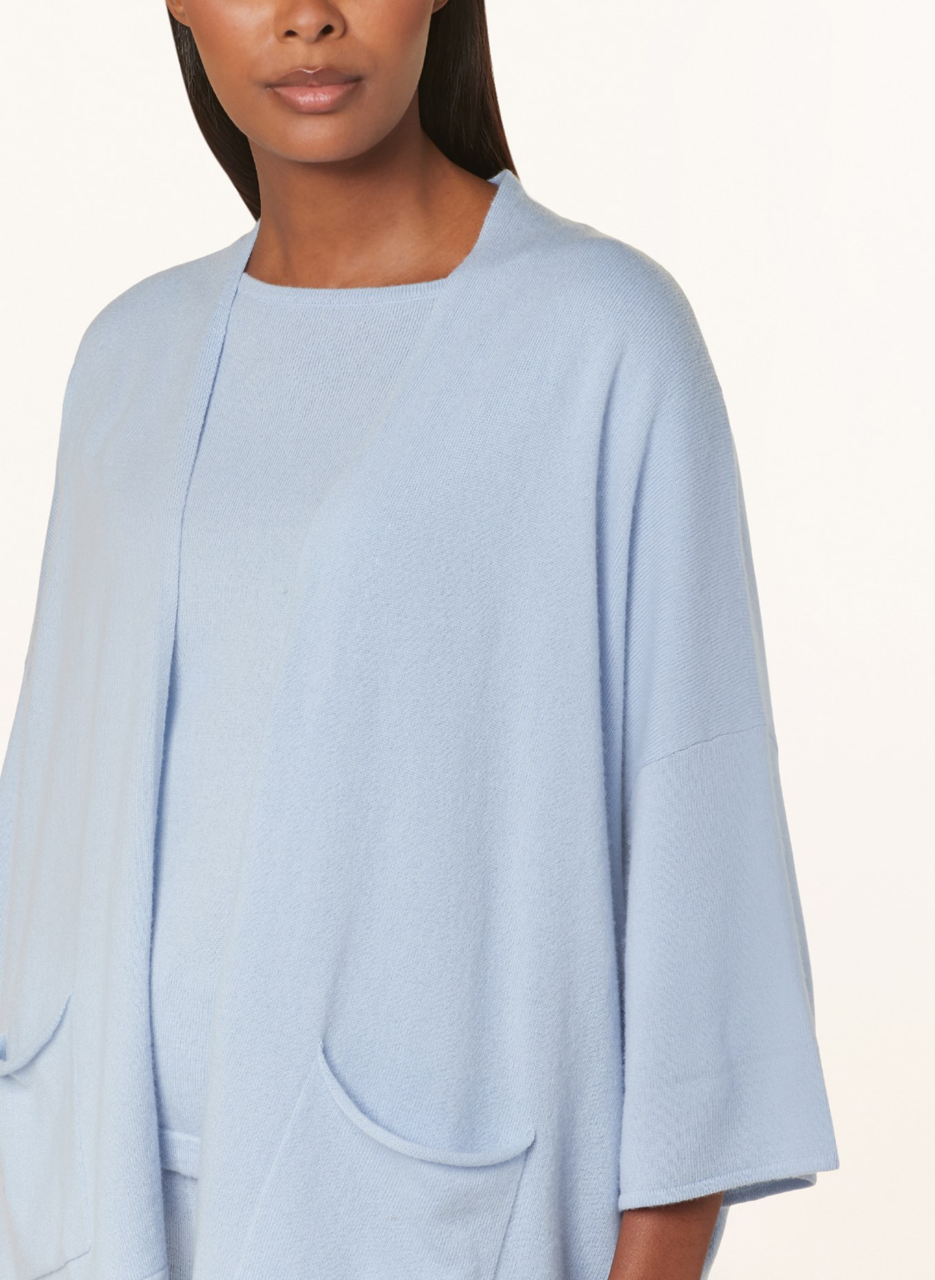 Juvia Knit cardigan IMKE with 3/4 sleeves, Color: LIGHT BLUE (Image 4)