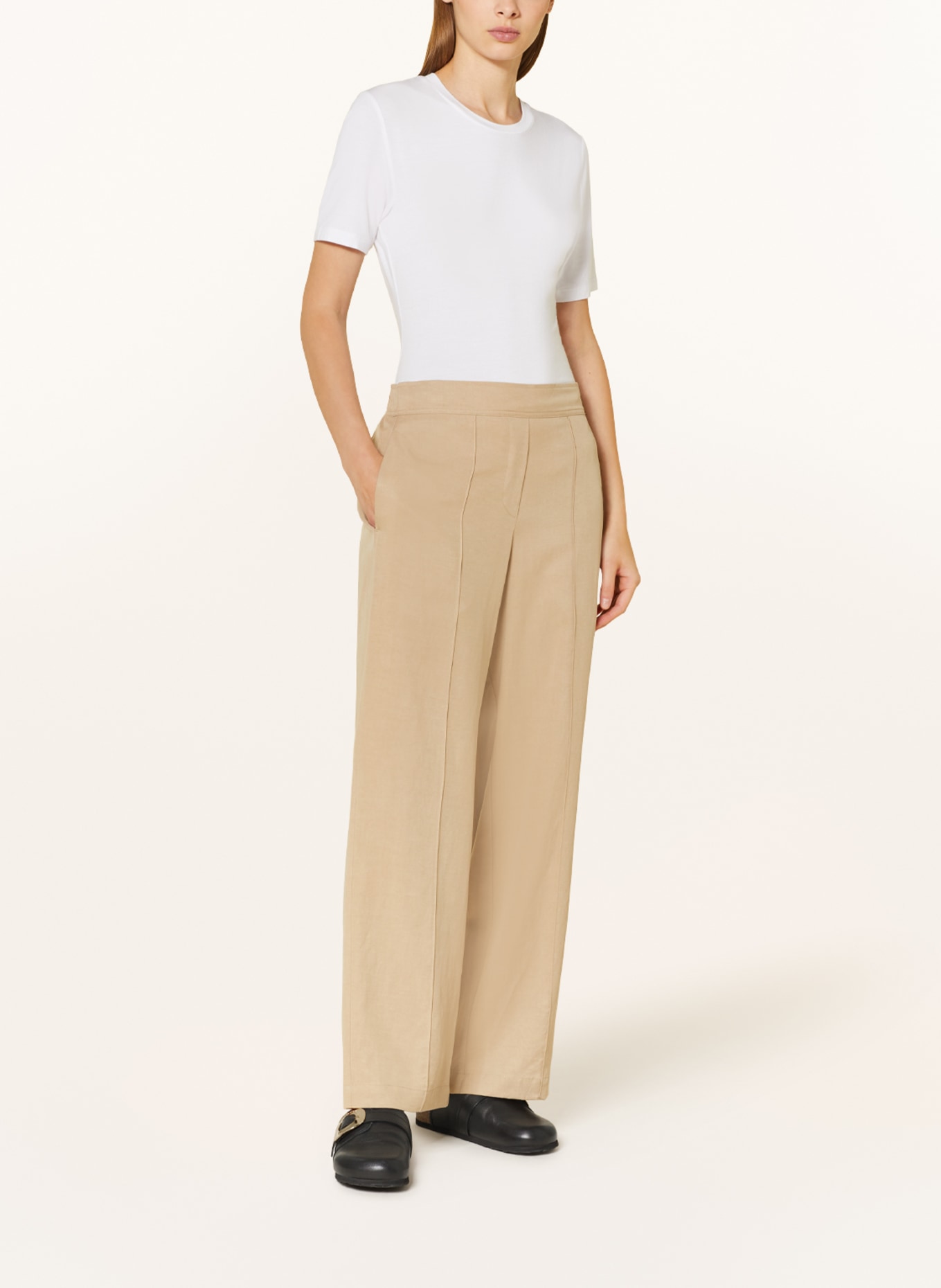 SAMSØE  SAMSØE Wide leg trousers SAHANI, Color: BEIGE (Image 2)