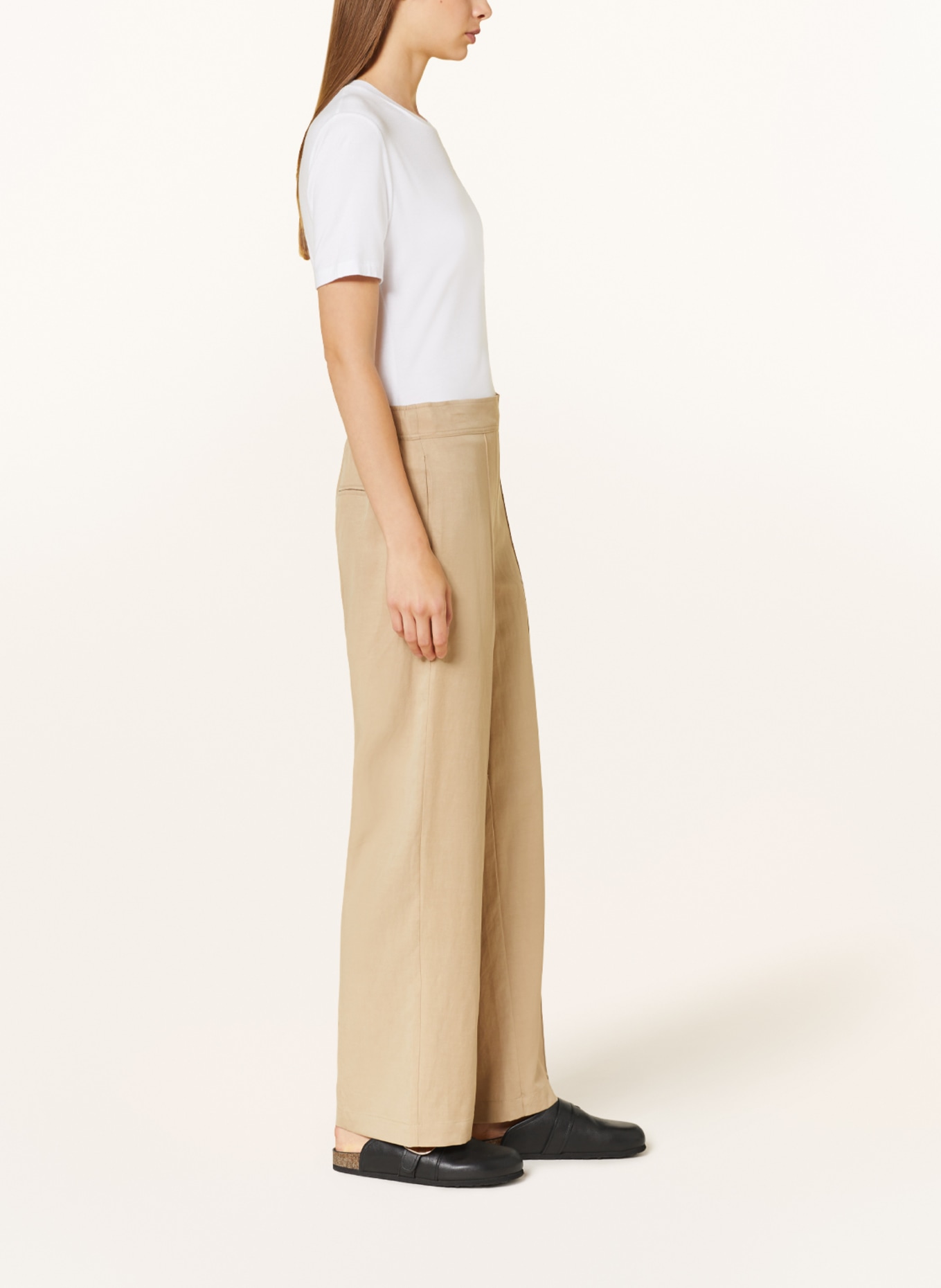 SAMSØE  SAMSØE Wide leg trousers SAHANI, Color: BEIGE (Image 4)