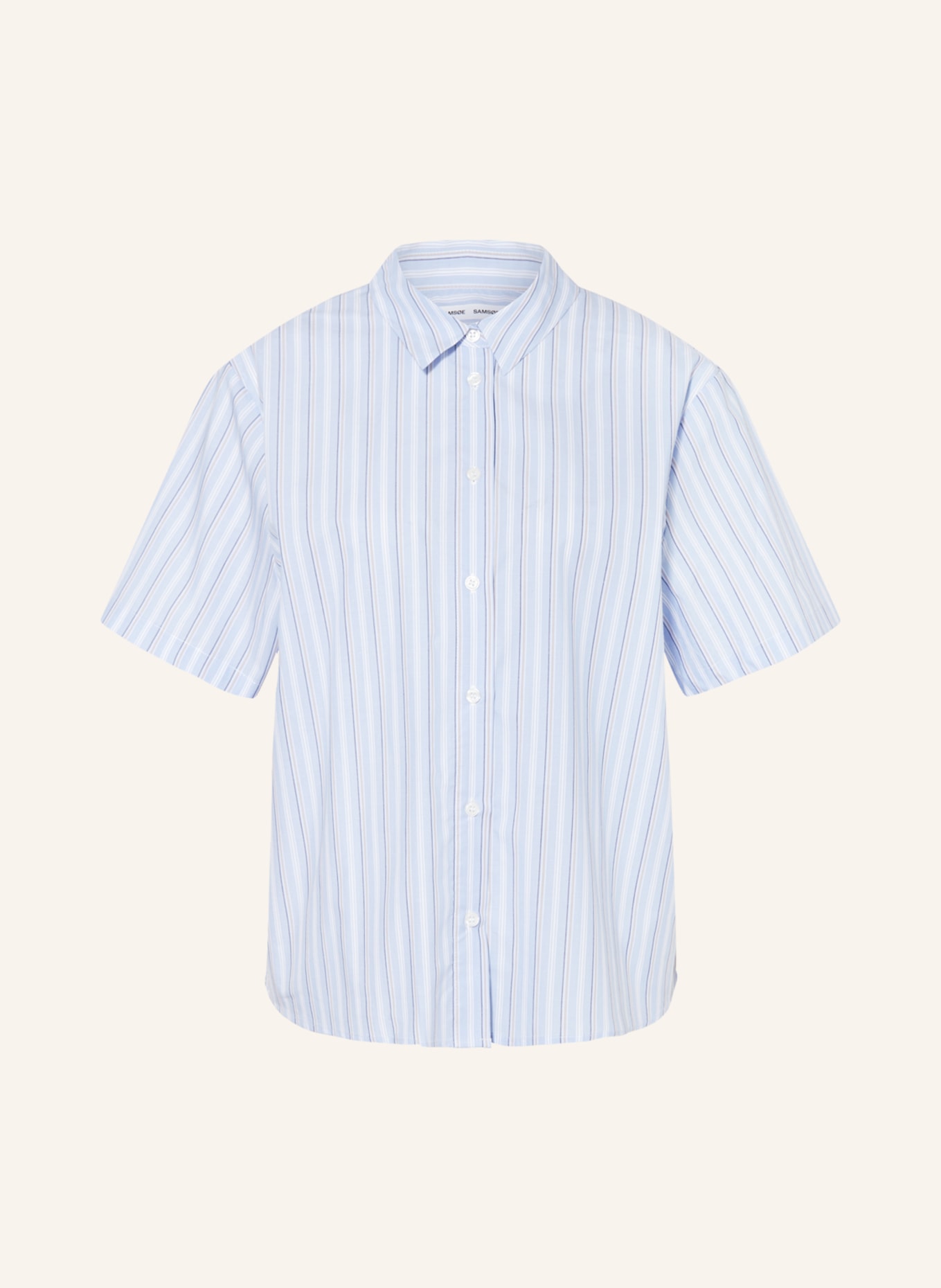 SAMSØE  SAMSØE Shirt blouse SAMINA, Color: LIGHT BLUE/ BEIGE/ WHITE (Image 1)