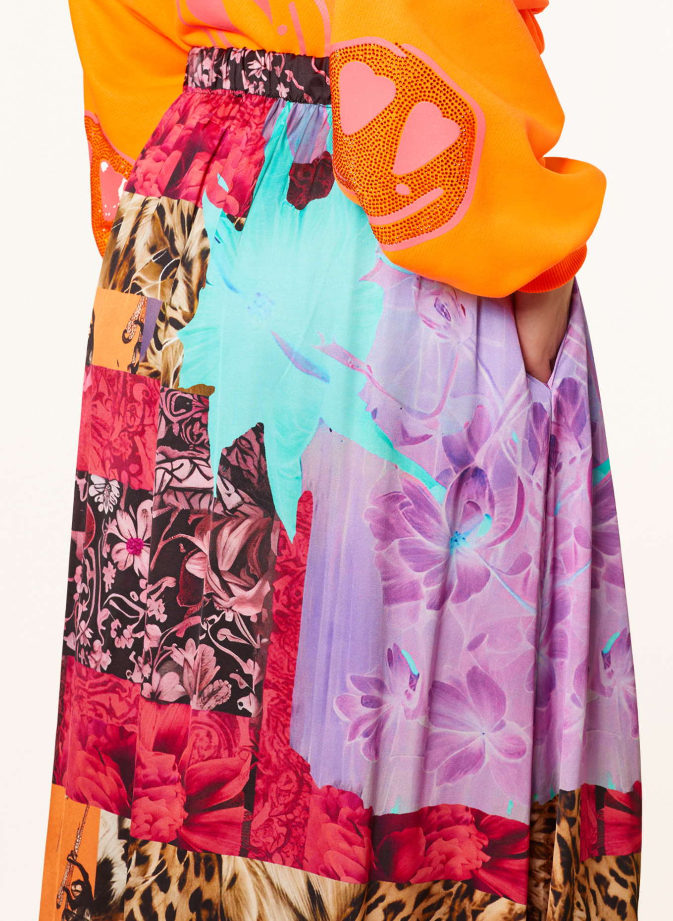 miss goodlife Skirt, Color: PURPLE/ ORANGE (Image 4)