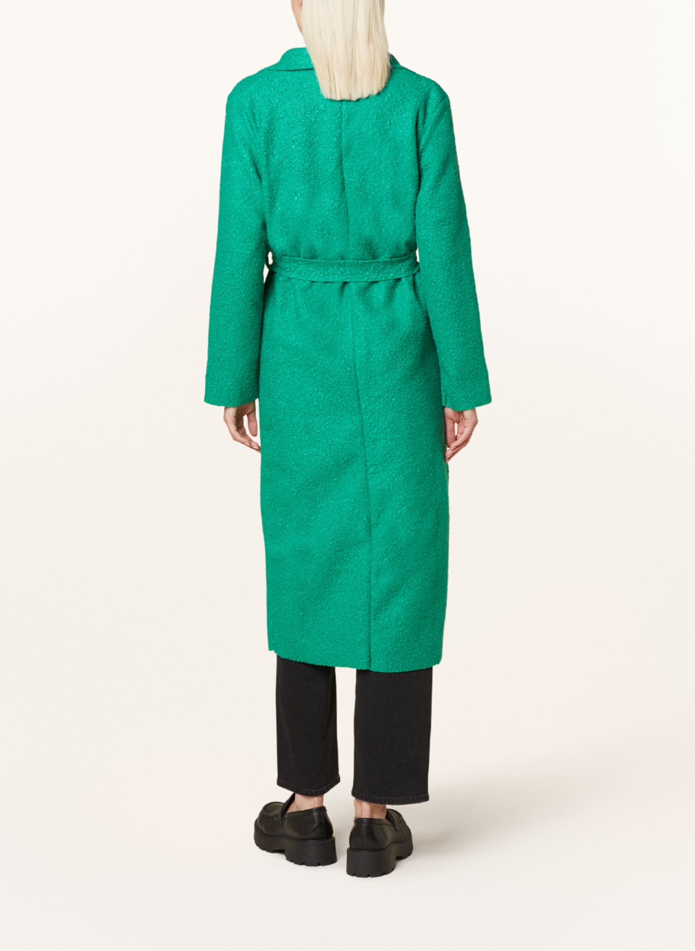 miss goodlife Bouclé coat, Color: GREEN (Image 3)