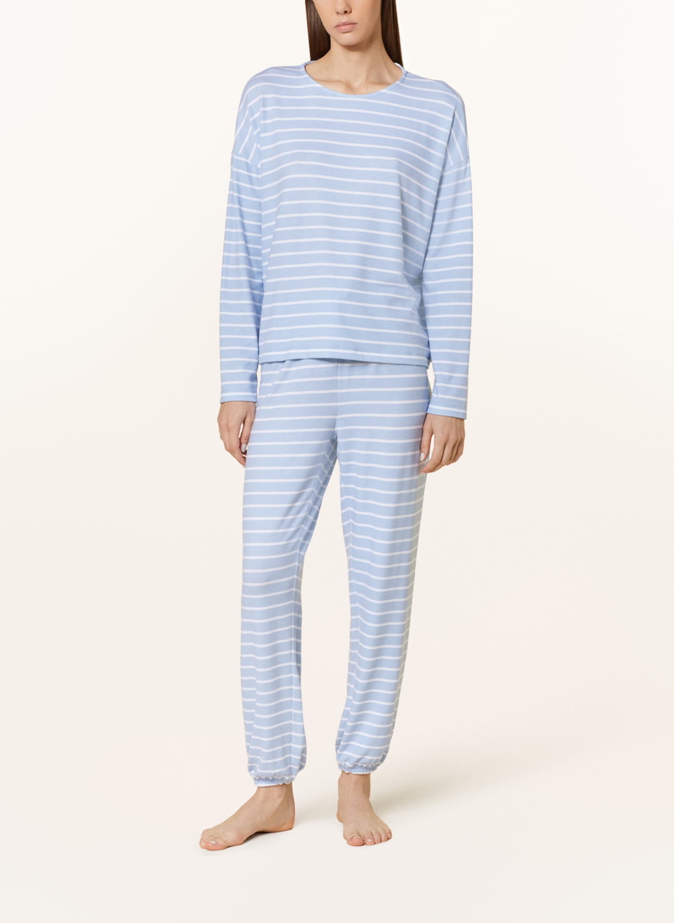 Juvia Pajama pants, Color: LIGHT BLUE/ WHITE (Image 2)