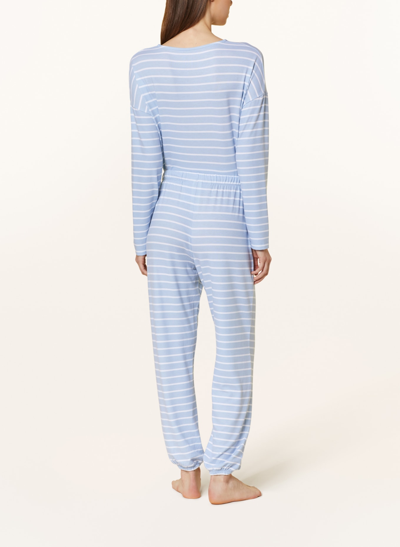 Juvia Pajama pants, Color: LIGHT BLUE/ WHITE (Image 3)