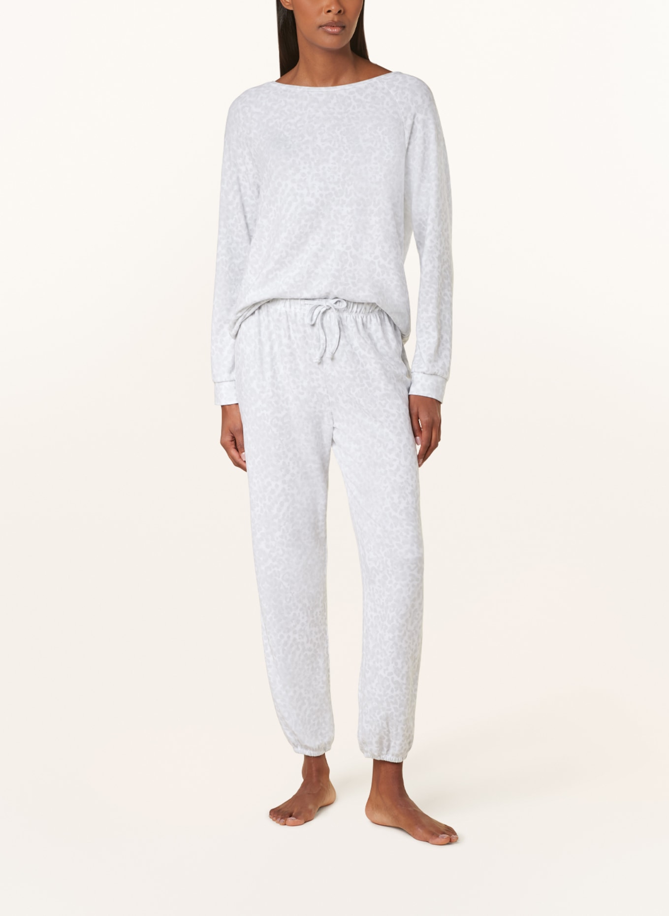 Juvia Pajama pants, Color: LIGHT GRAY/ WHITE (Image 2)