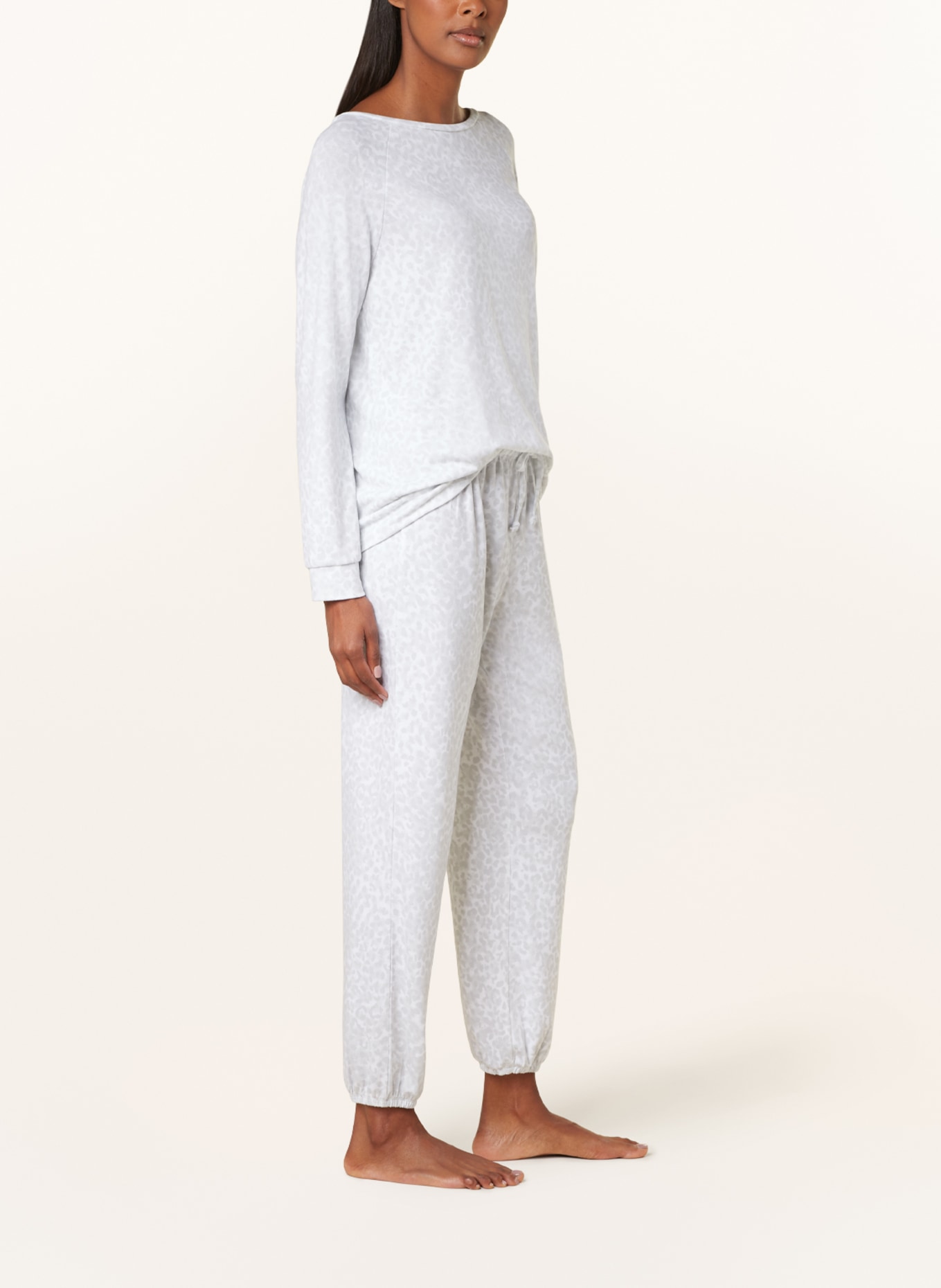 Juvia Pajama pants, Color: LIGHT GRAY/ WHITE (Image 4)