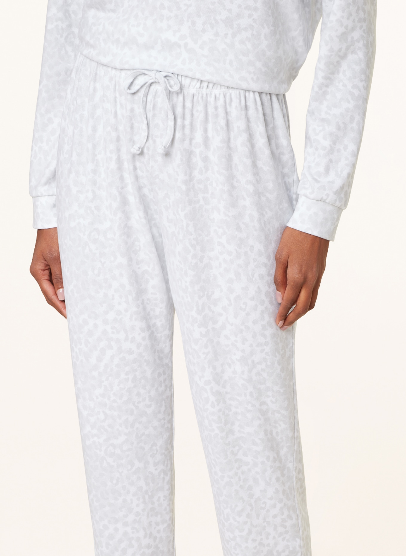 Juvia Pajama pants, Color: LIGHT GRAY/ WHITE (Image 5)