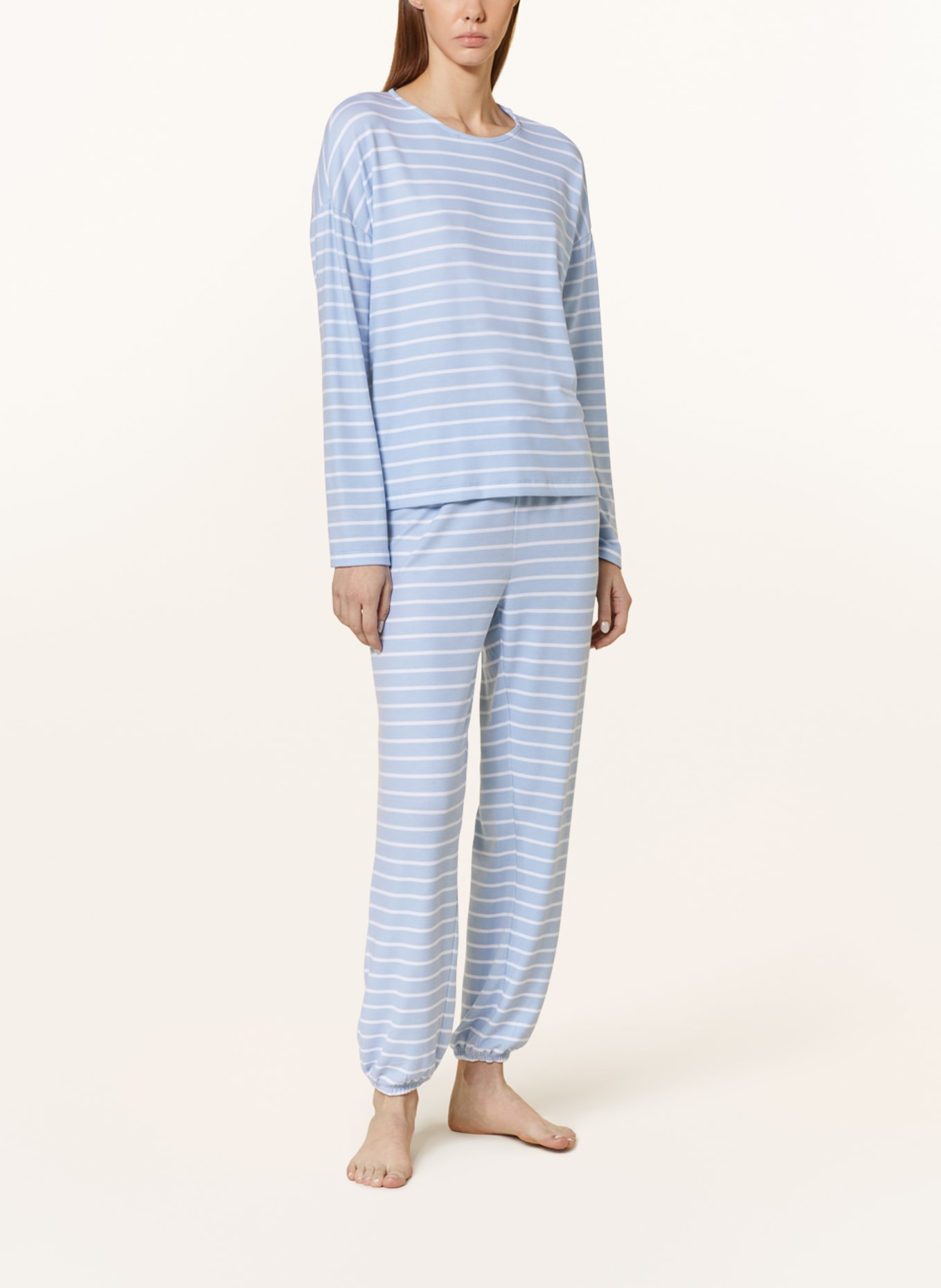 Juvia Pajama shirt, Color: LIGHT BLUE/ WHITE (Image 2)