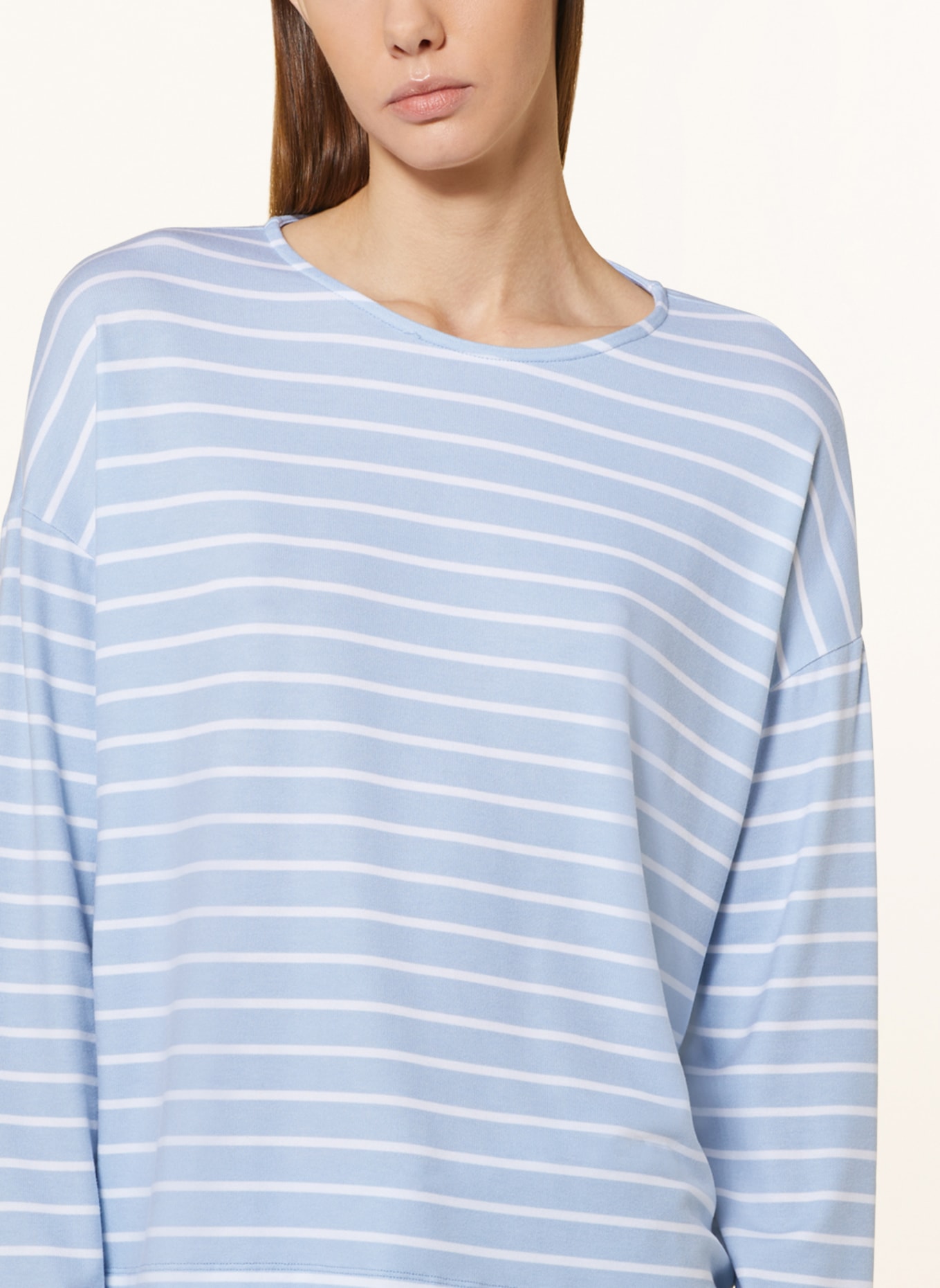 Juvia Pajama shirt, Color: LIGHT BLUE/ WHITE (Image 4)