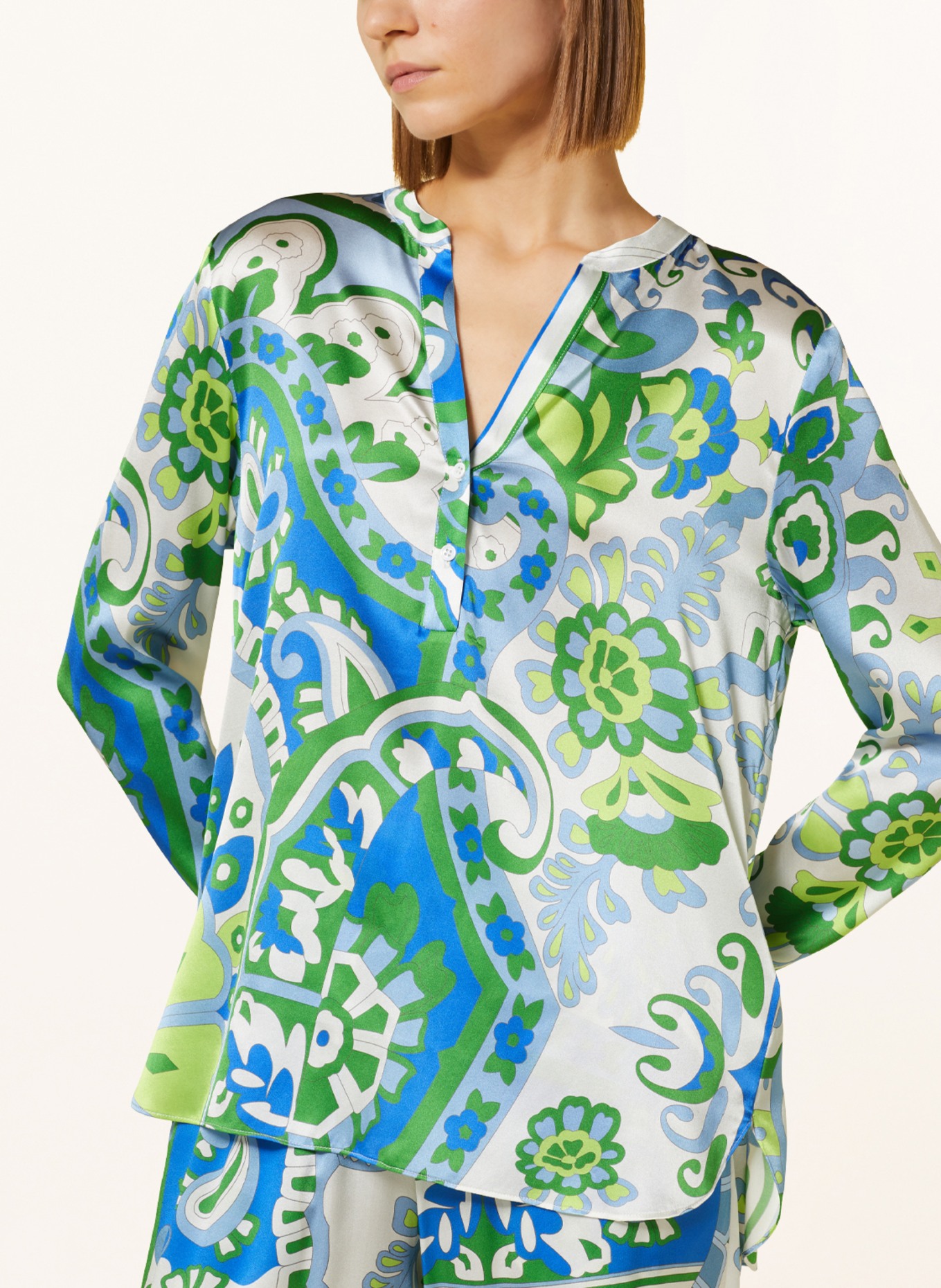 darling harbour Shirt blouse in silk, Color: KORNBLUME (Image 4)