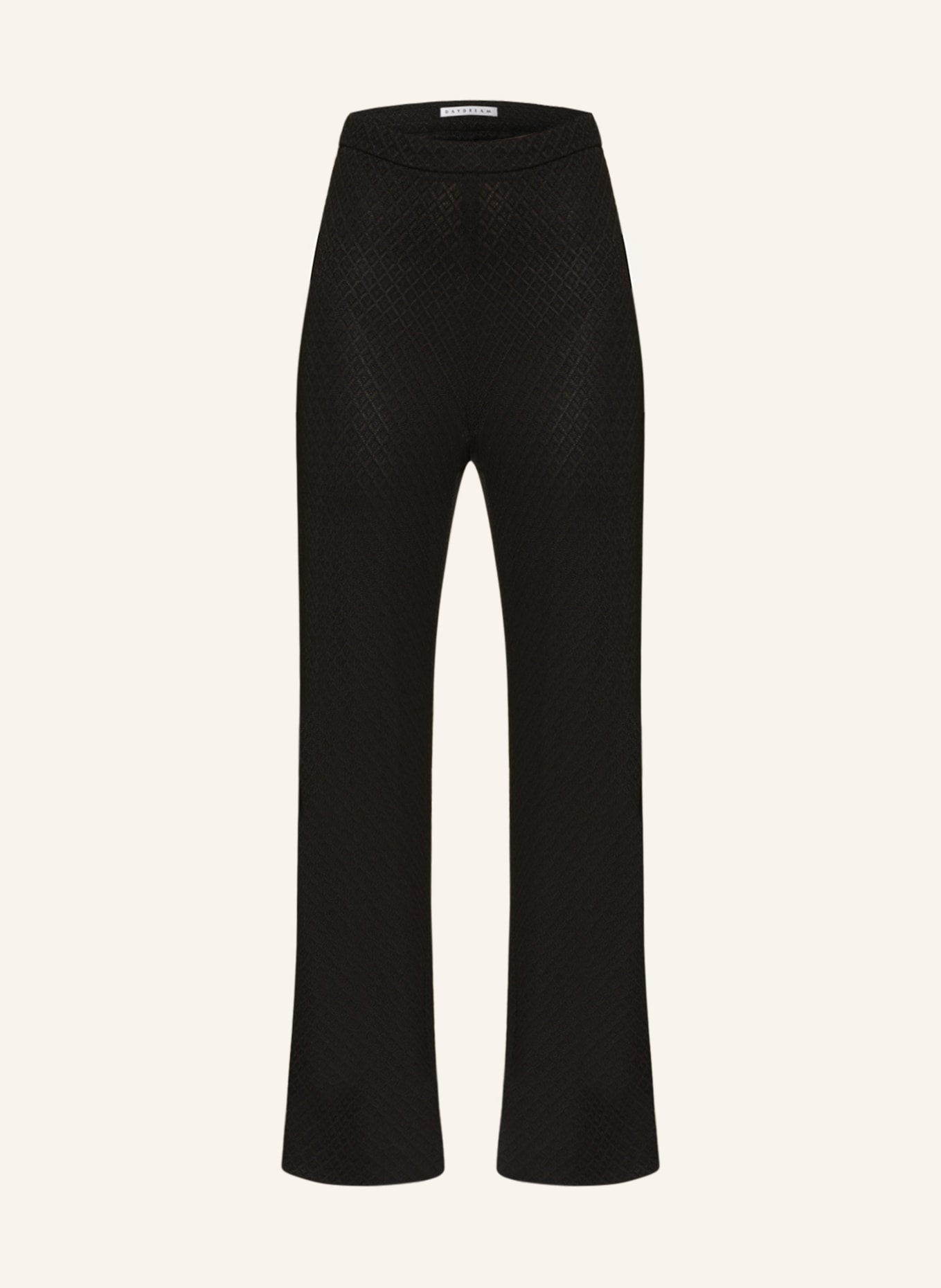 MAC DAYDREAM Wide leg trousers TRIPLE made of knit, Color: BLACK (Image 1)
