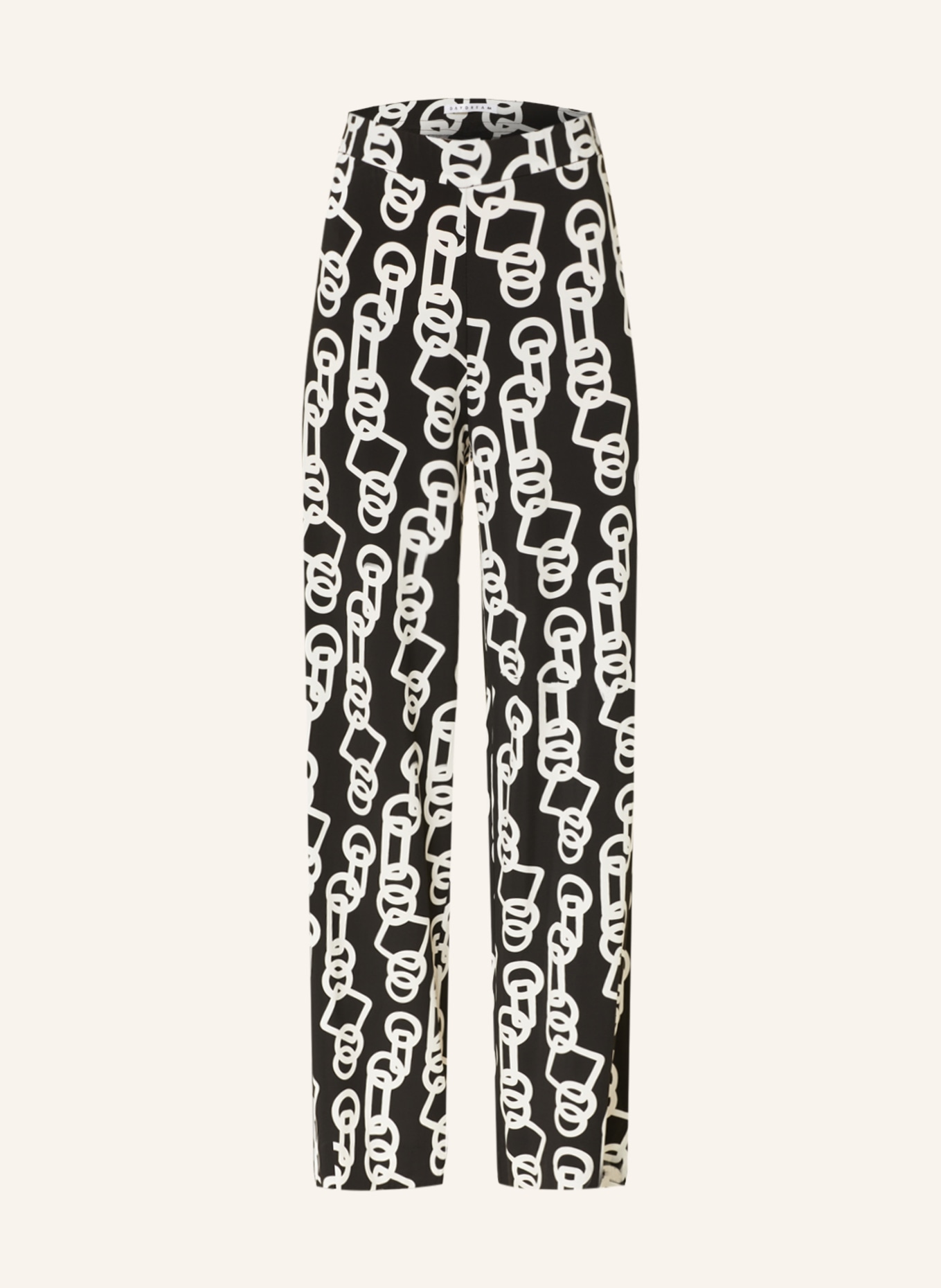 MAC DAYDREAM Wide leg trousers BEAUTY, Color: WHITE/ BLACK (Image 1)