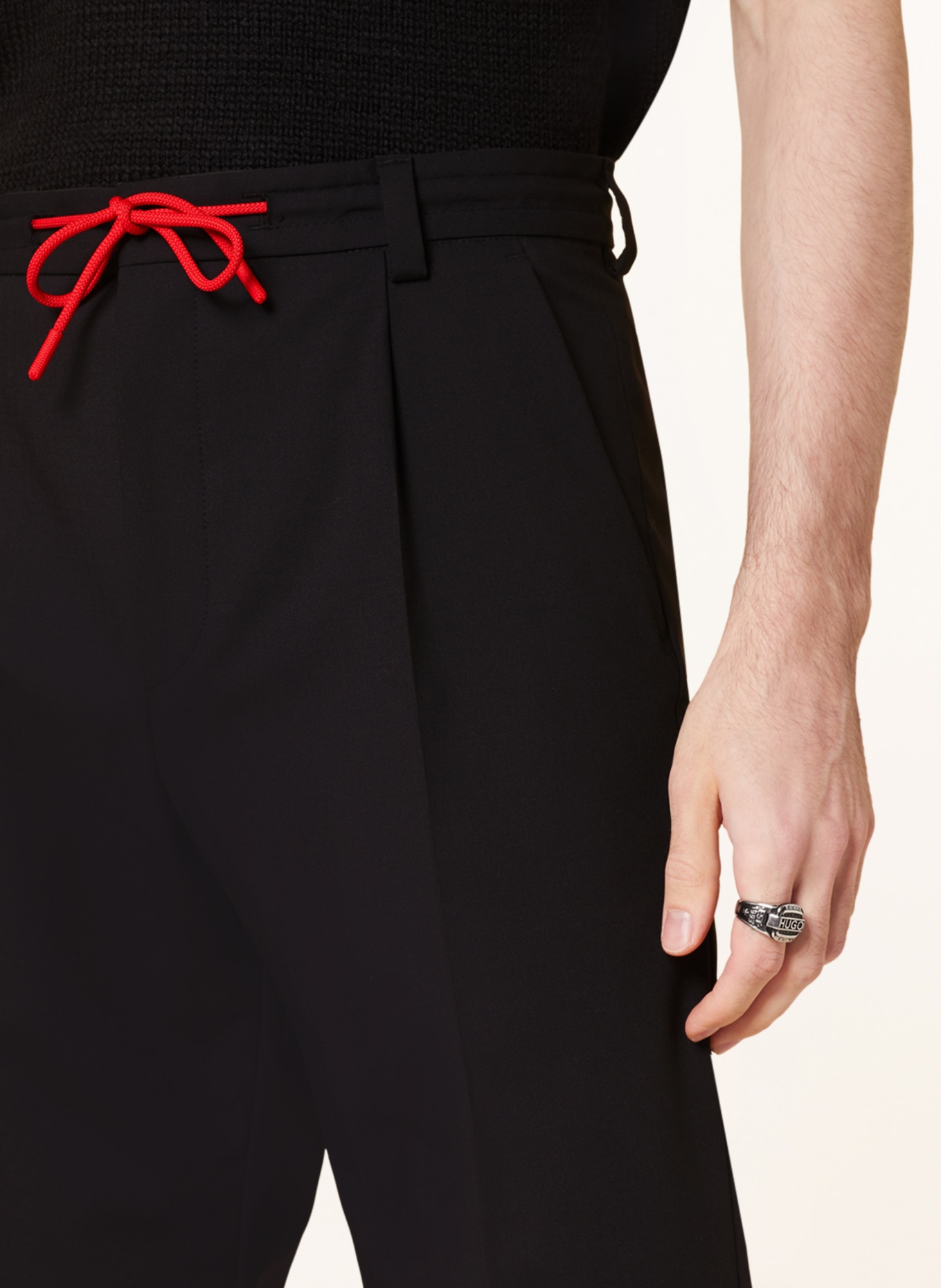 HUGO Trousers TEAGAN modern fit, Color: BLACK (Image 5)