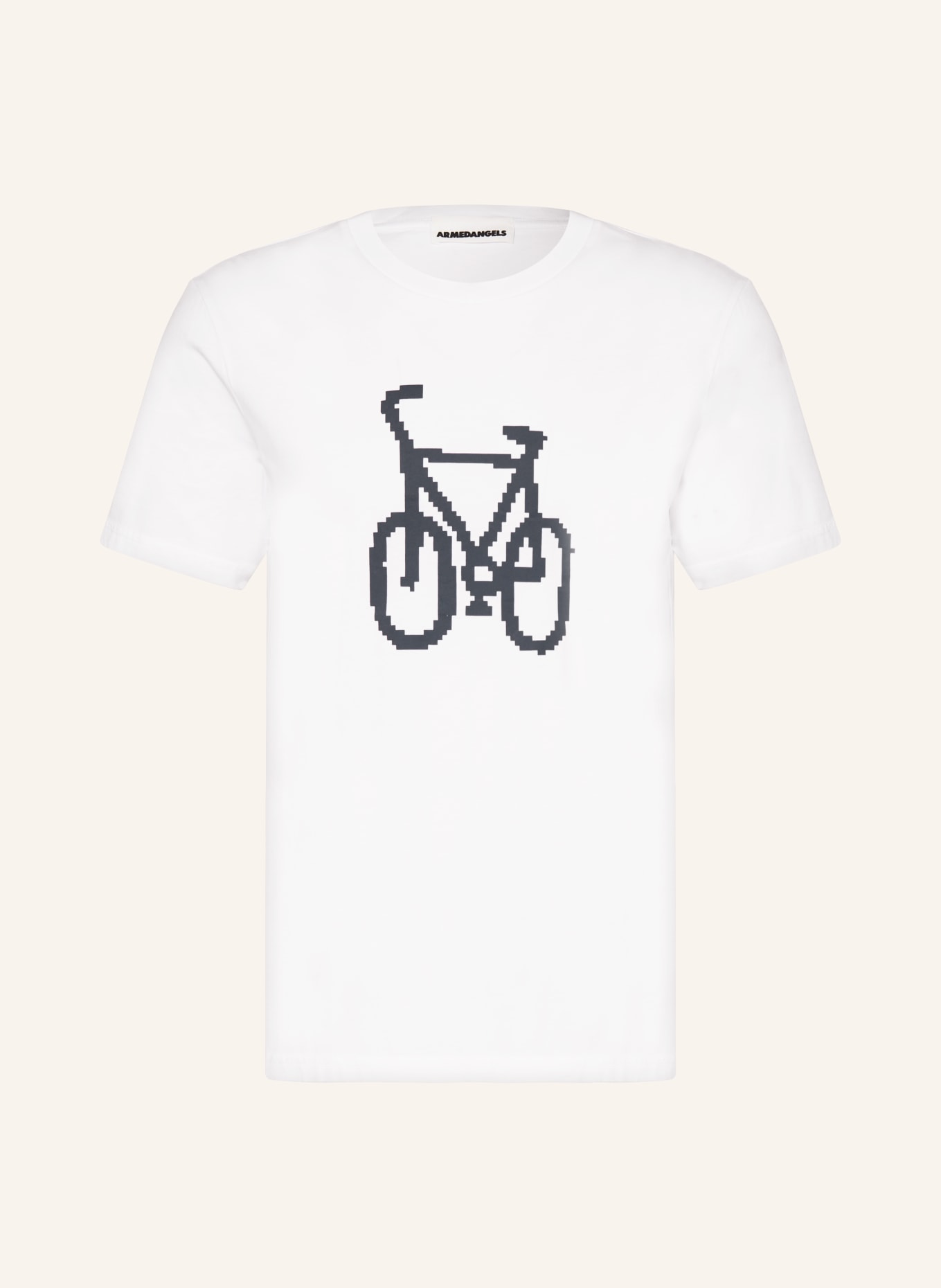 ARMEDANGELS T-shirt JAAMES FUN BIKE, Color: WHITE (Image 1)