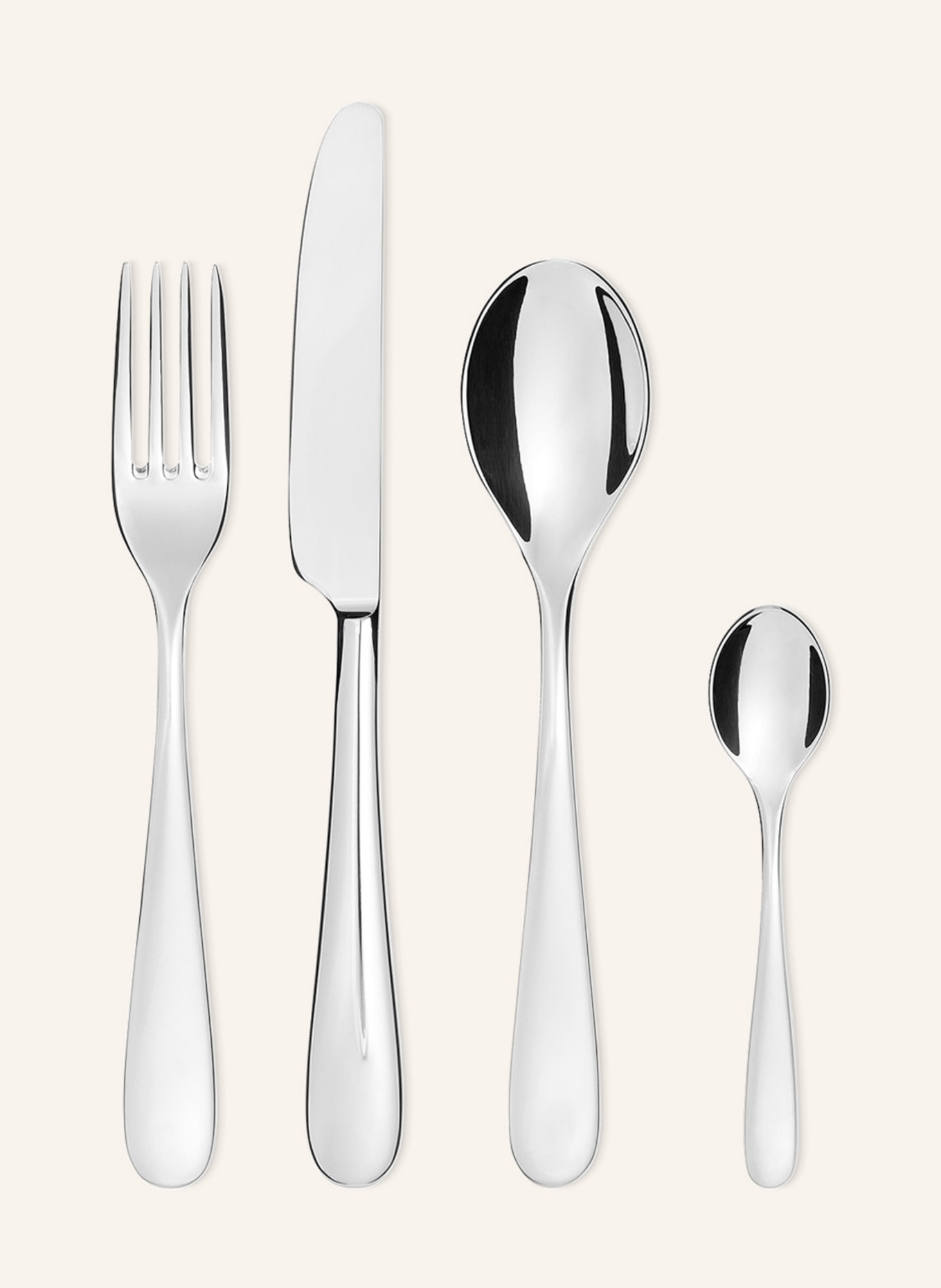 ALESSI 16-piece Cutlery set NUOVO MILANO, Color: SILVER (Image 1)