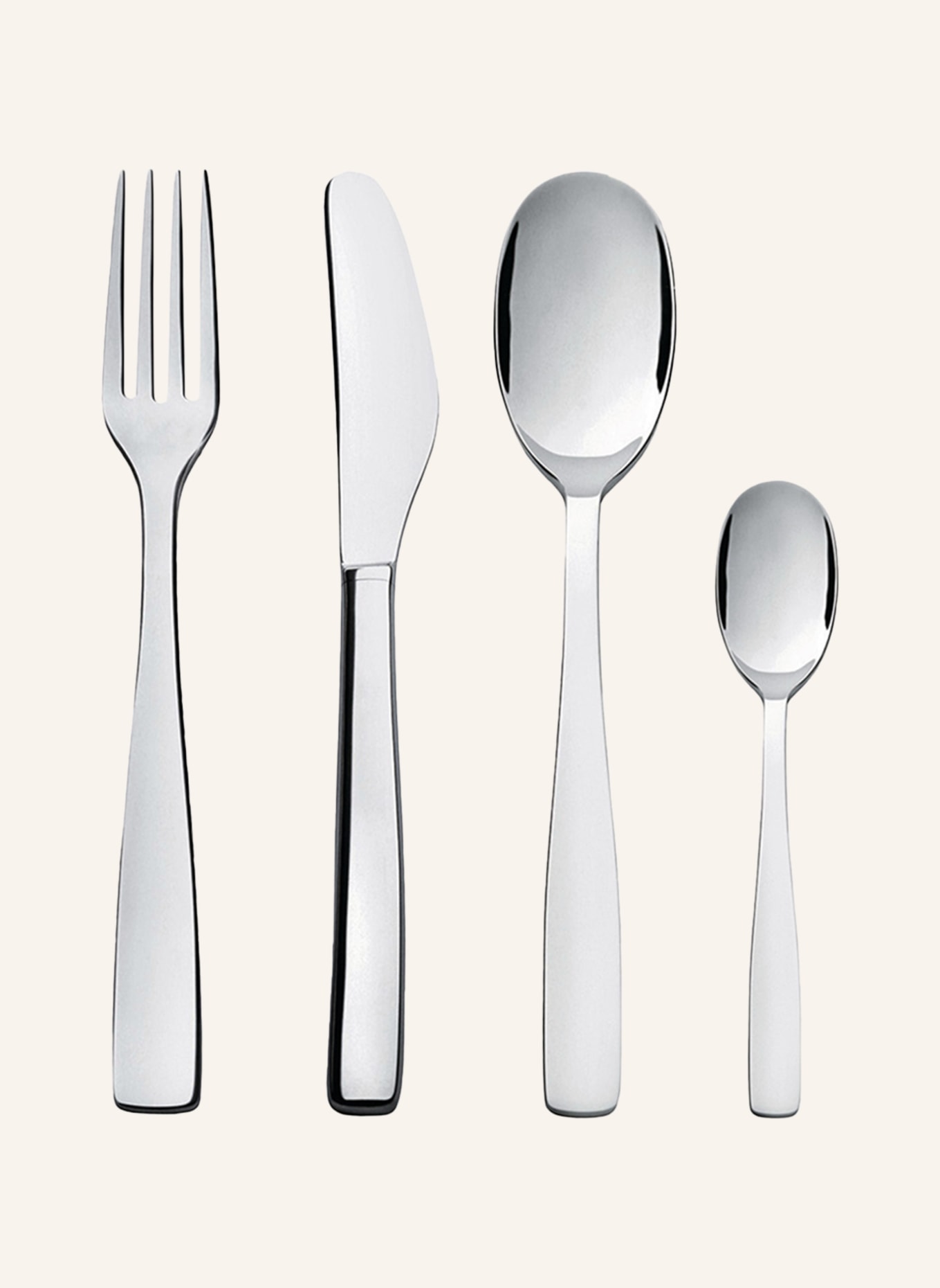 ALESSI 16-piece Cutlery set KNIFEFORKSPOON, Color: SILVER (Image 1)