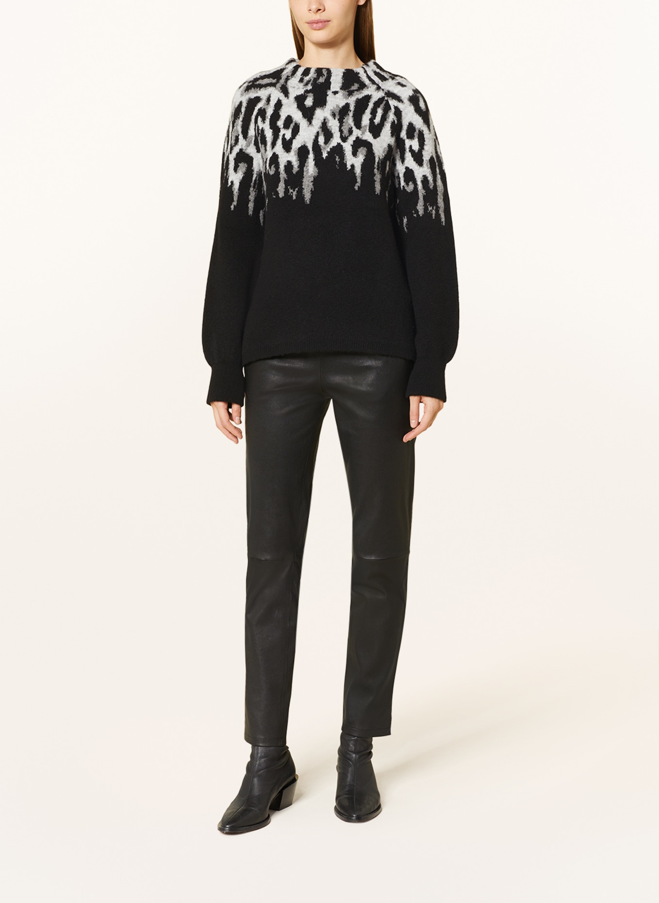 monari Sweater, Color: BLACK/ WHITE/ GRAY (Image 2)