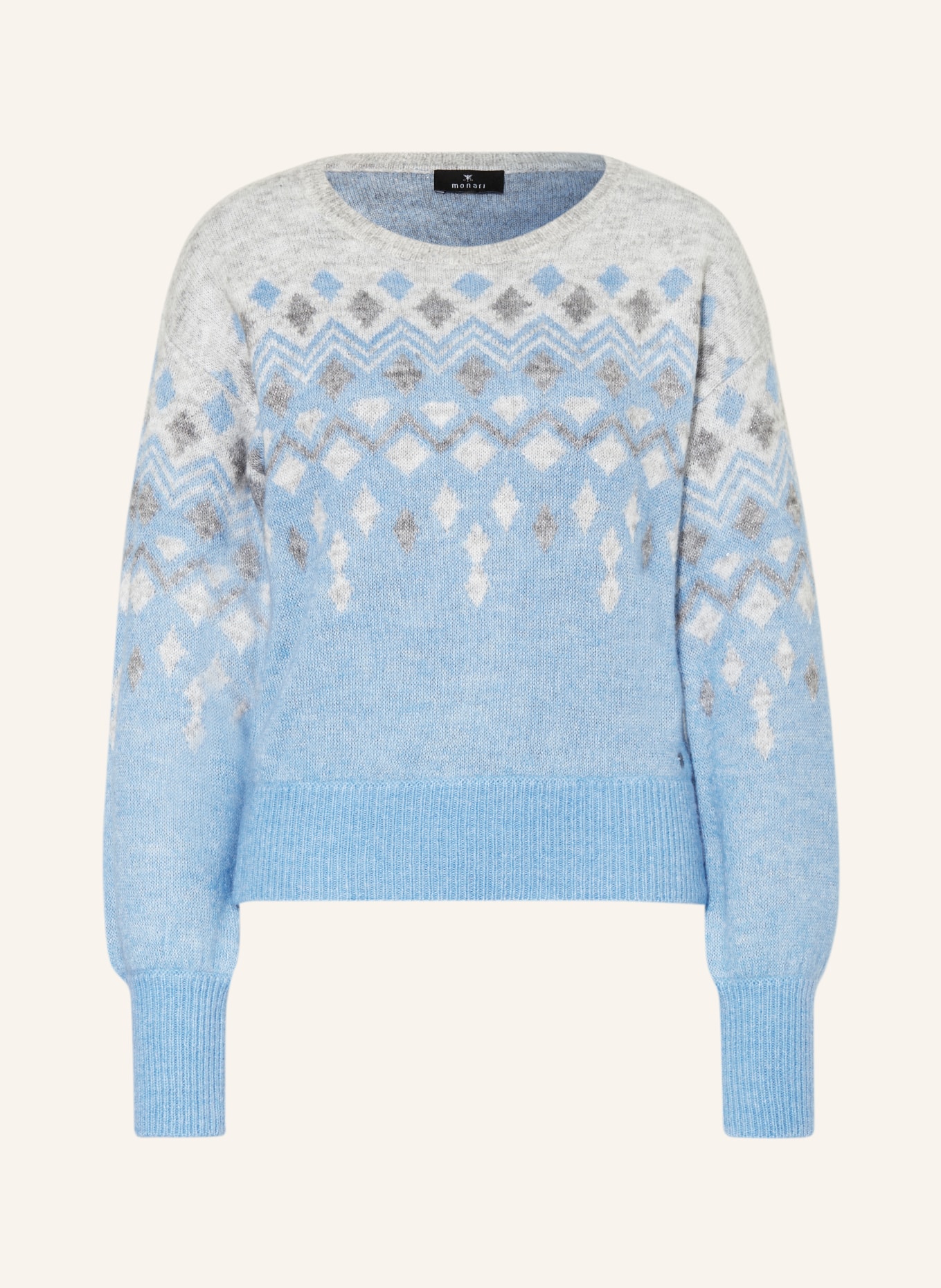 monari Sweater with sequins, Color: LIGHT BLUE/ LIGHT GRAY/ DARK GRAY (Image 1)