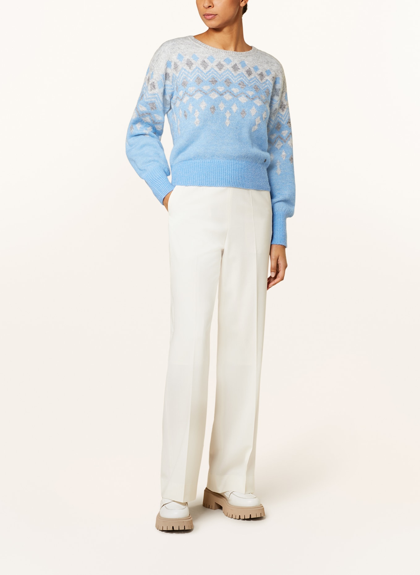 monari Sweater with sequins, Color: LIGHT BLUE/ LIGHT GRAY/ DARK GRAY (Image 2)