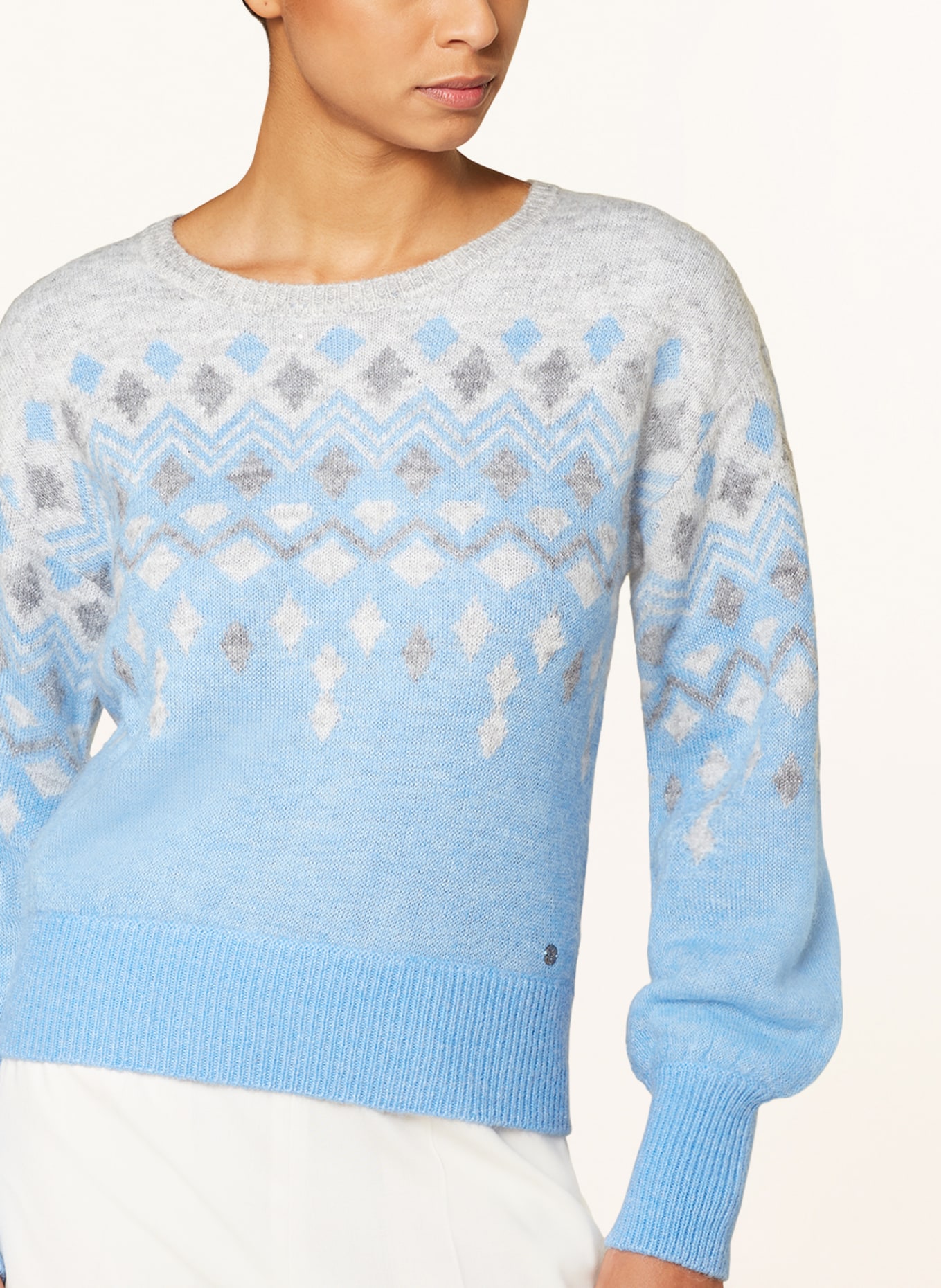 monari Sweater with sequins, Color: LIGHT BLUE/ LIGHT GRAY/ DARK GRAY (Image 4)