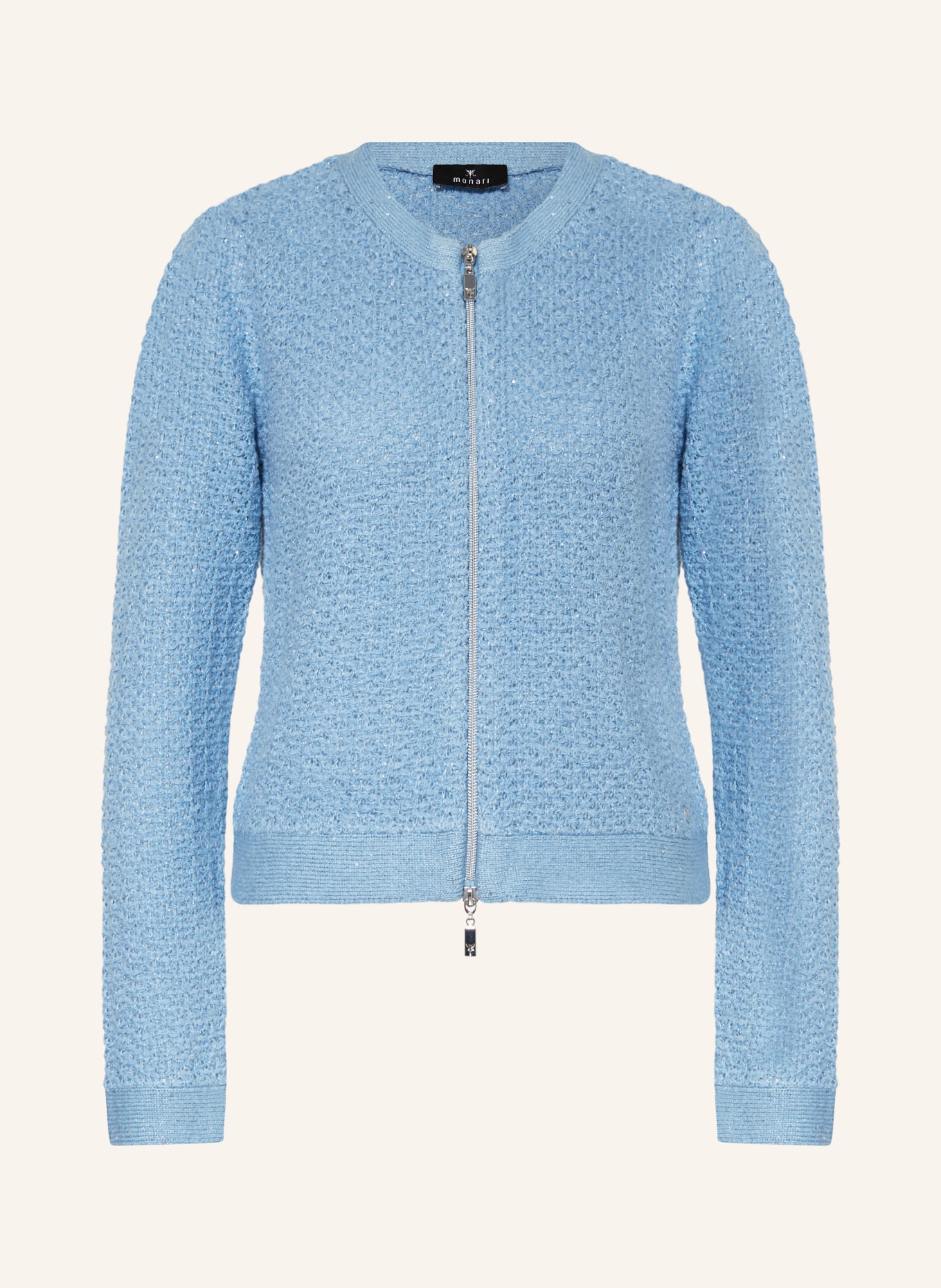 monari Cardigan with glitter thread and Sequins, Color: LIGHT BLUE (Image 1)