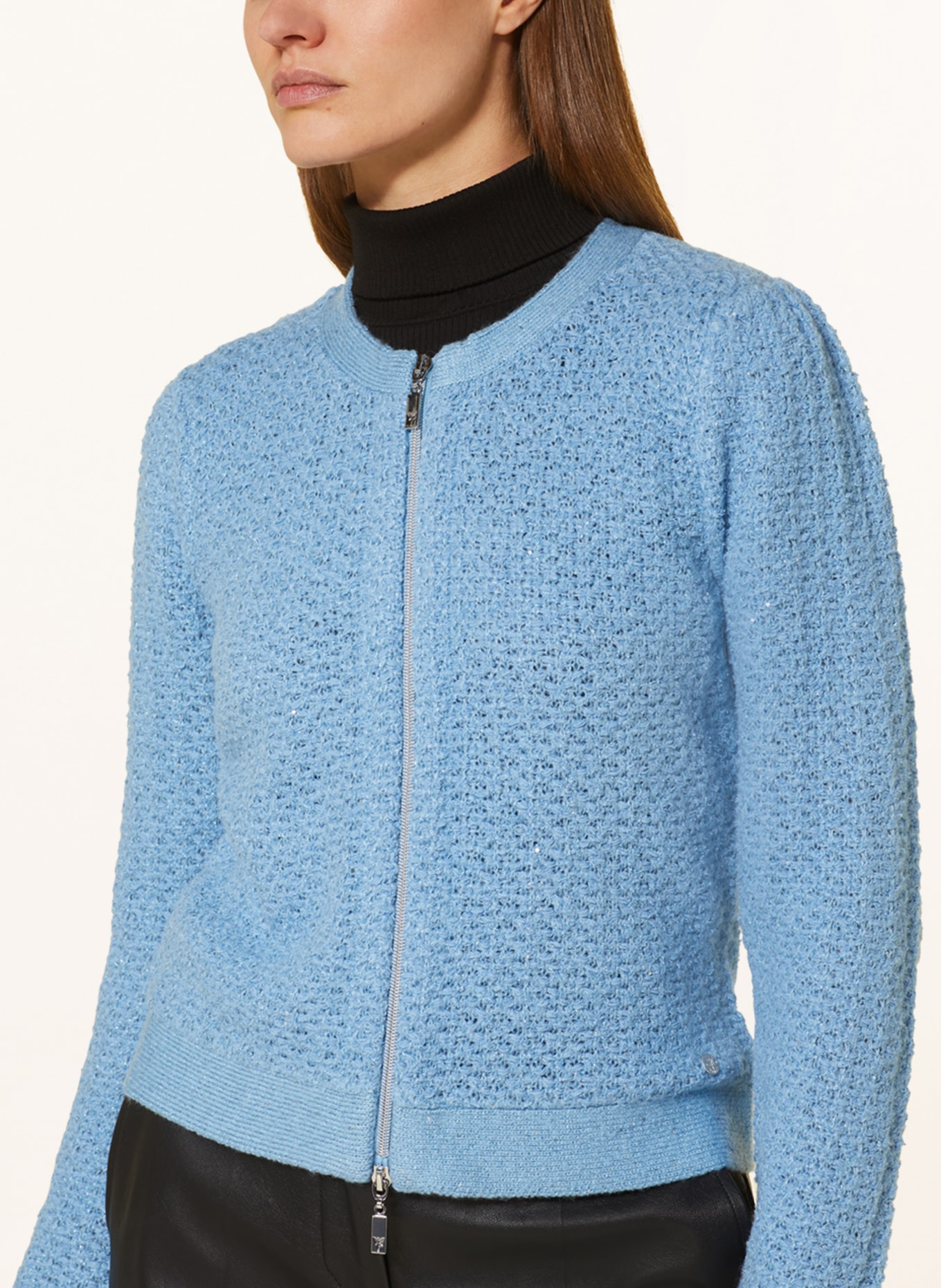 monari Cardigan with glitter thread and Sequins, Color: LIGHT BLUE (Image 4)