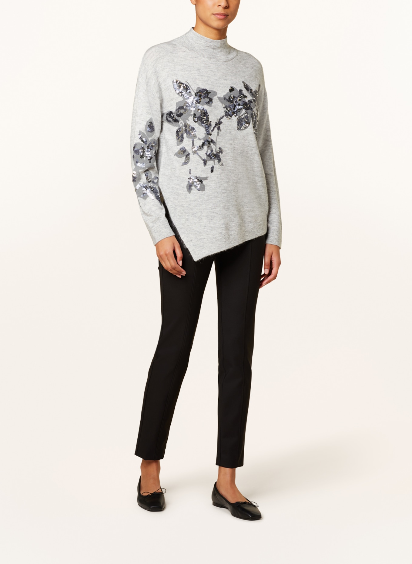 monari Sweater with sequins, Color: LIGHT GRAY (Image 2)