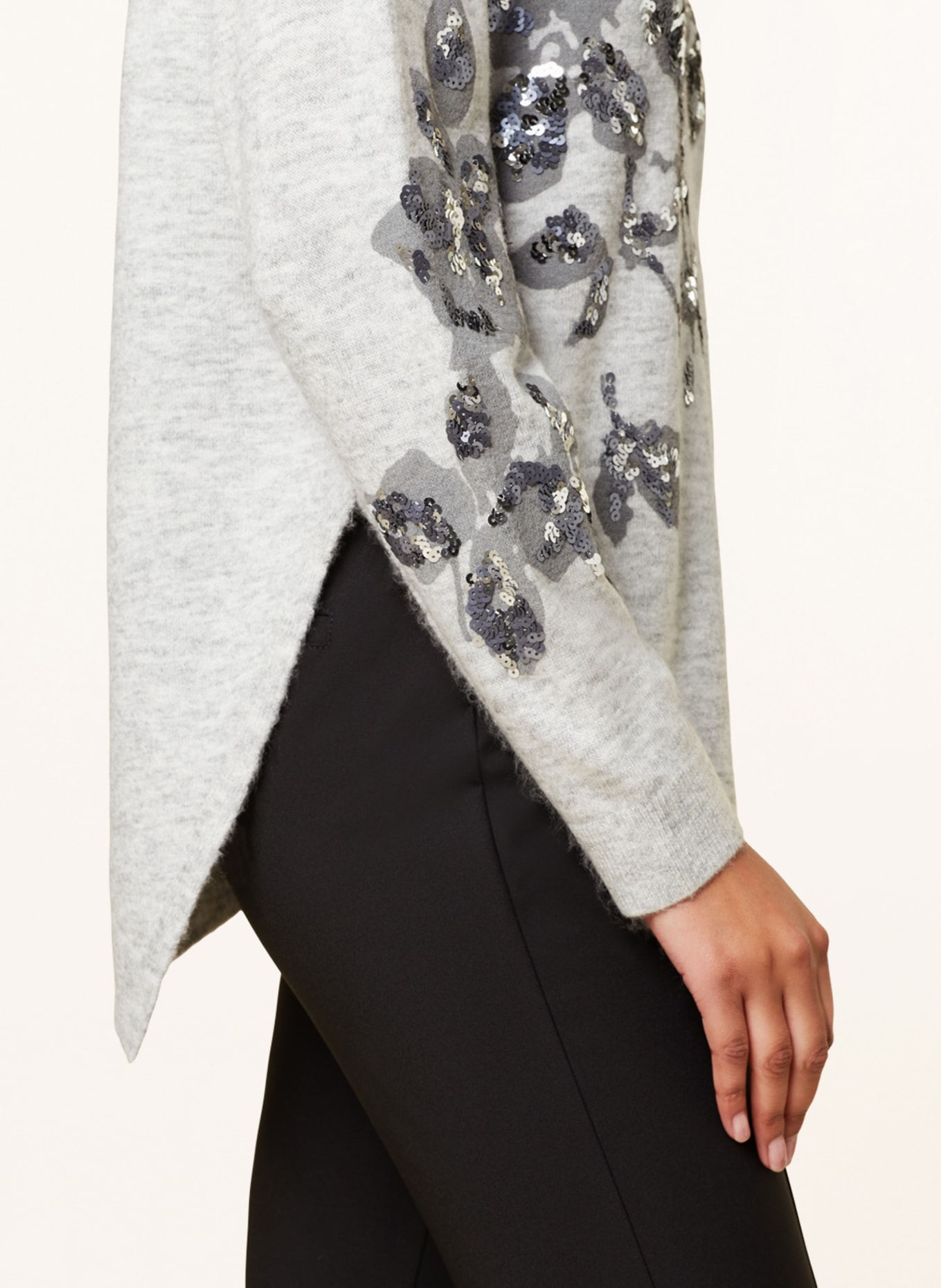 monari Sweater with sequins, Color: LIGHT GRAY (Image 5)