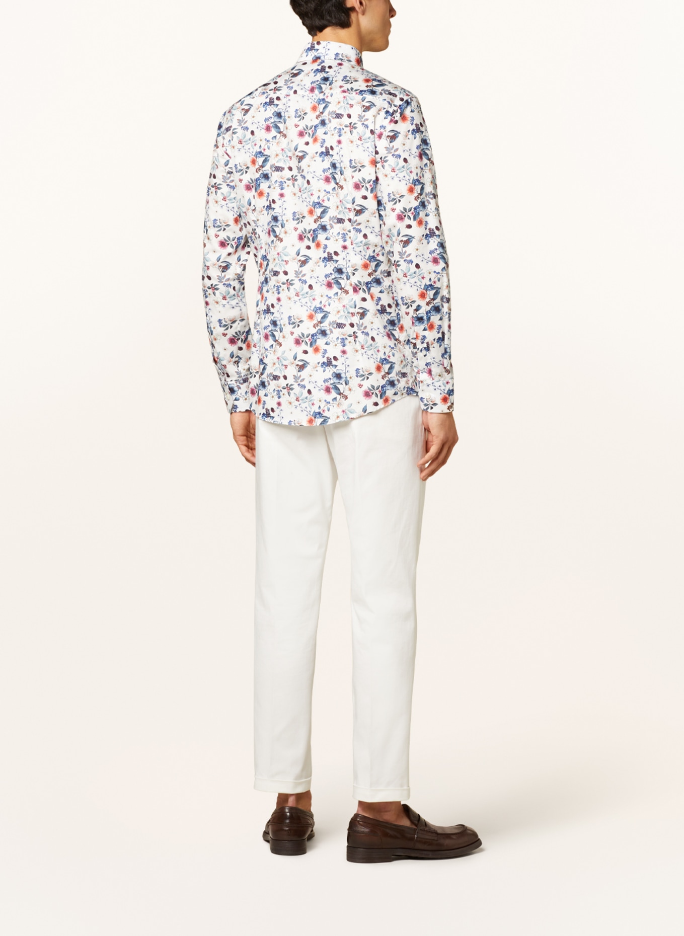 ETON Shirt slim fit, Color: WHITE/ DARK BLUE (Image 3)