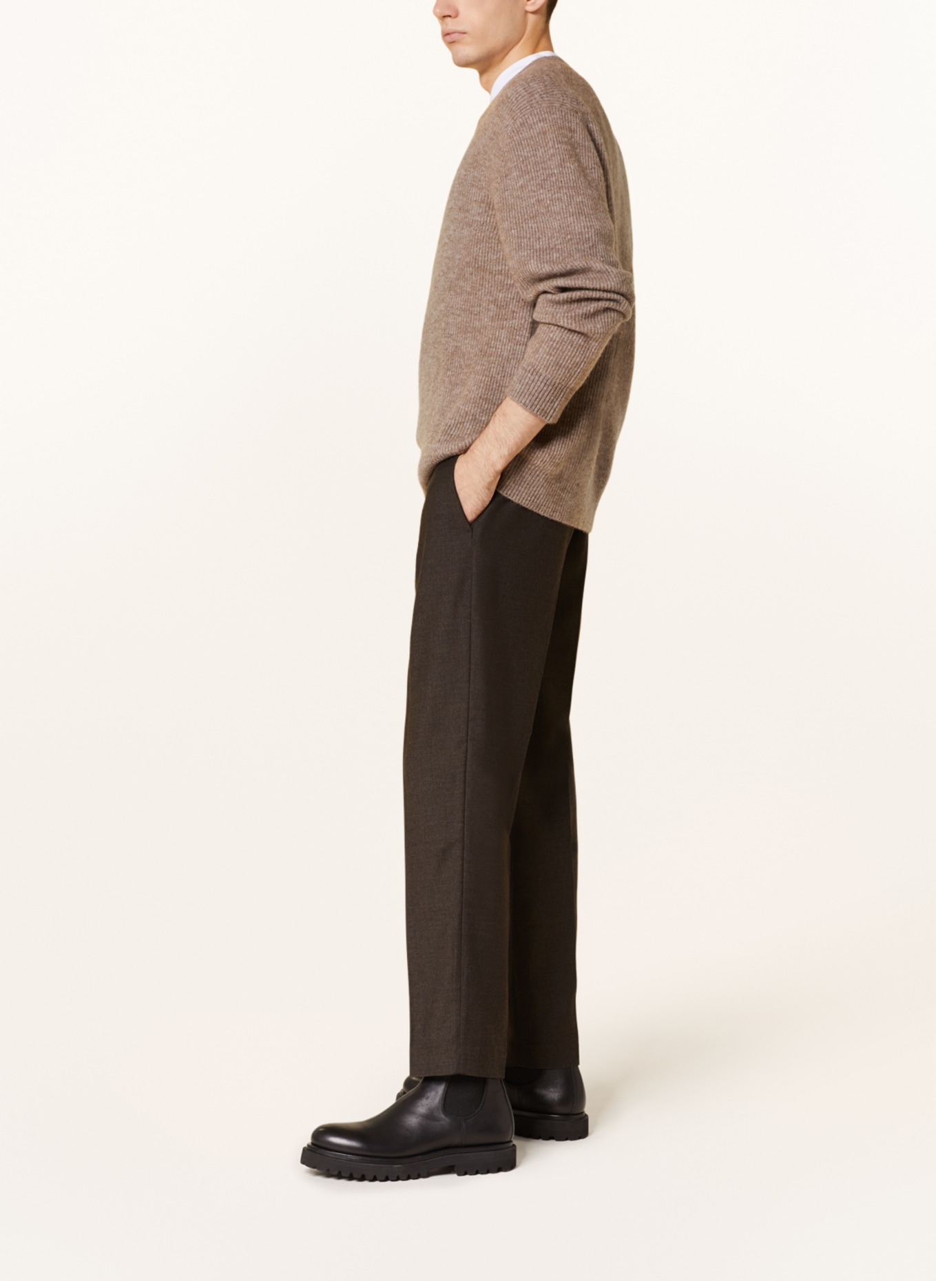 COS Chino kalhoty Regular Fit, Barva: HNĚDÁ (Obrázek 4)