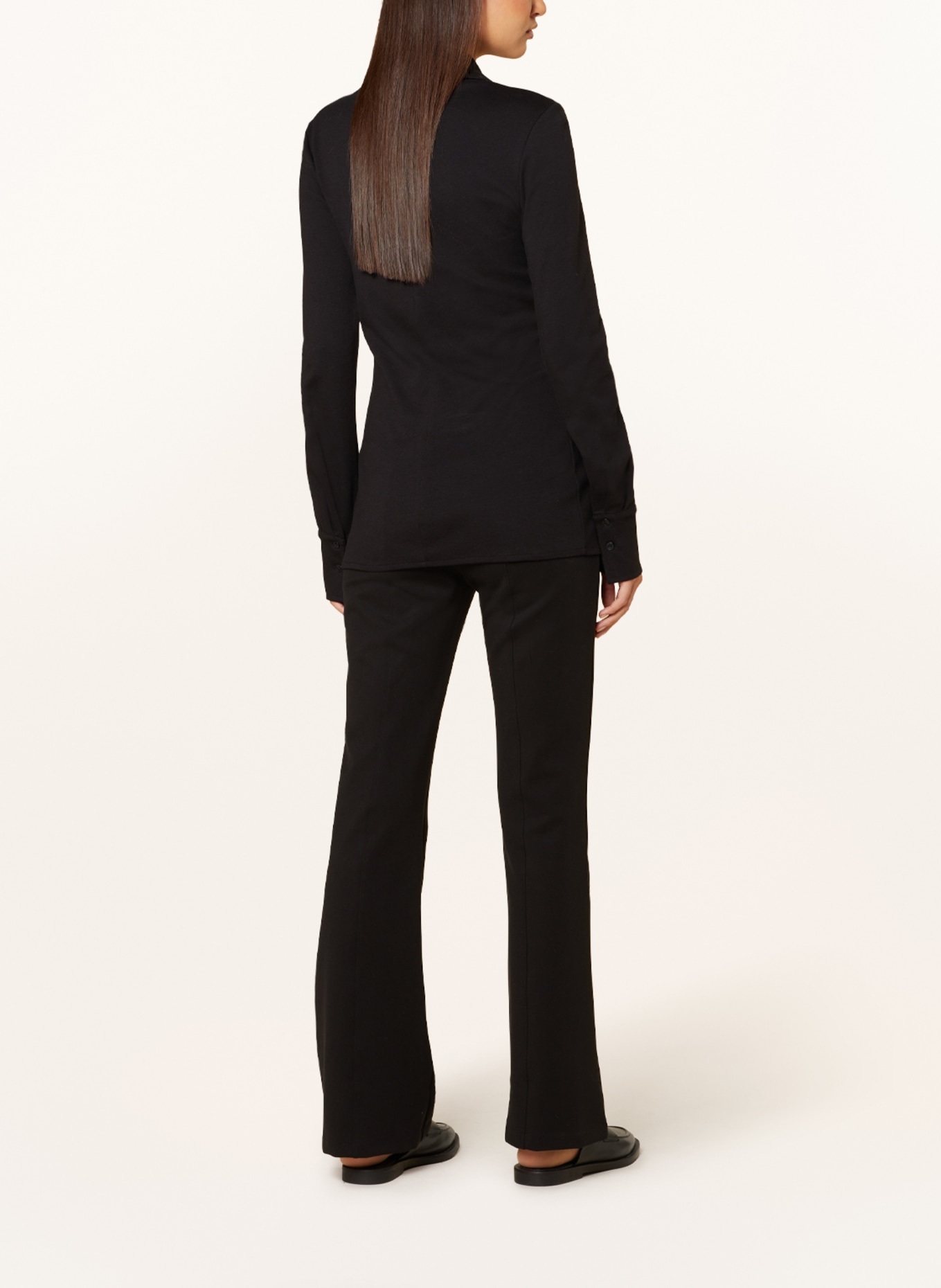 COS Wide leg trousers made of jersey, Color: BLACK (Image 3)