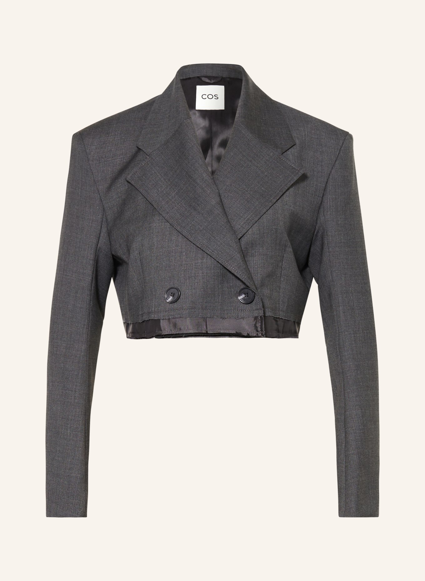 COS Cropped blazer, Color: GRAY (Image 1)