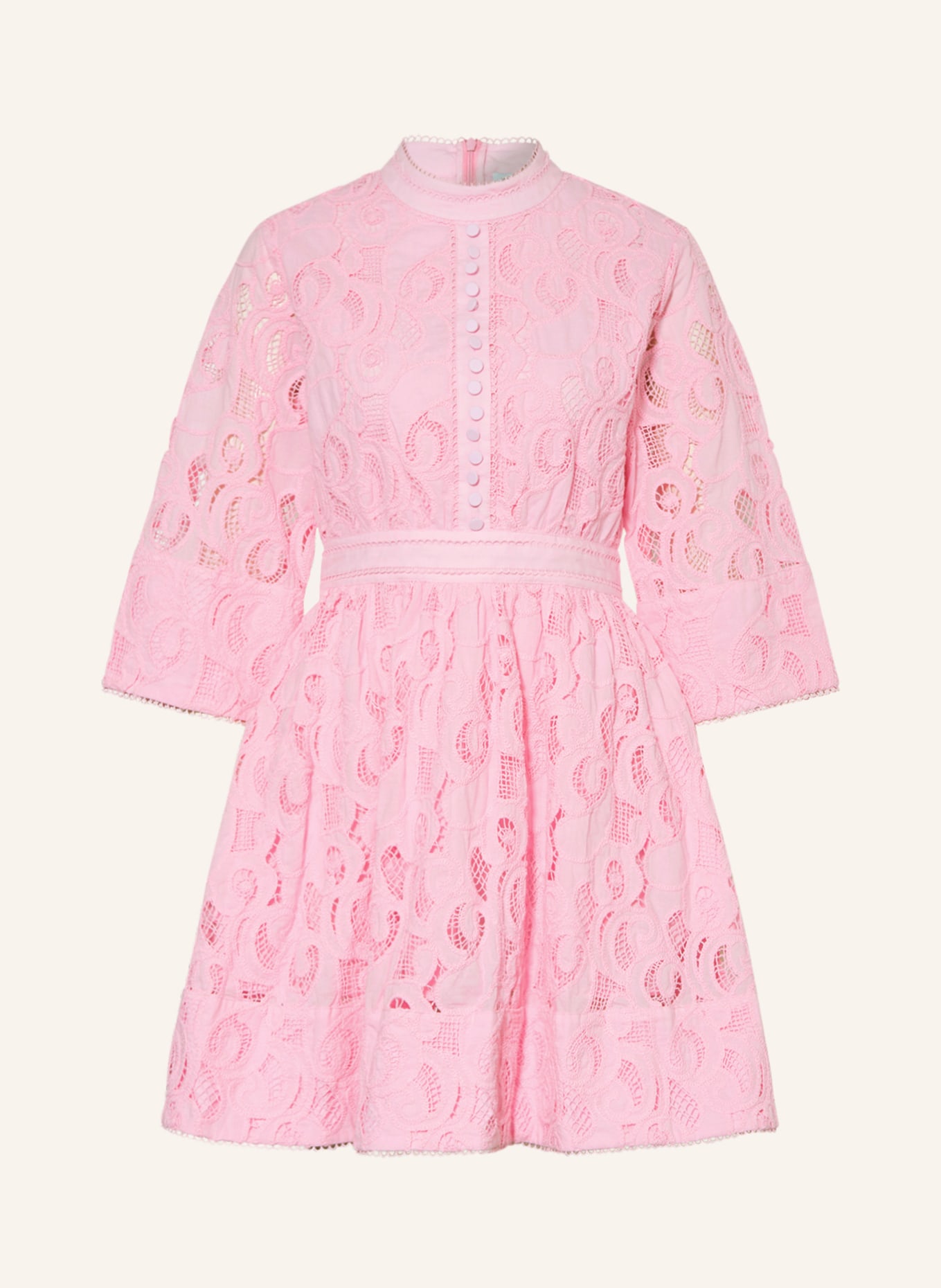MRS & HUGS Lace dress with 3/4 sleeve, Color: PINK (Image 1)