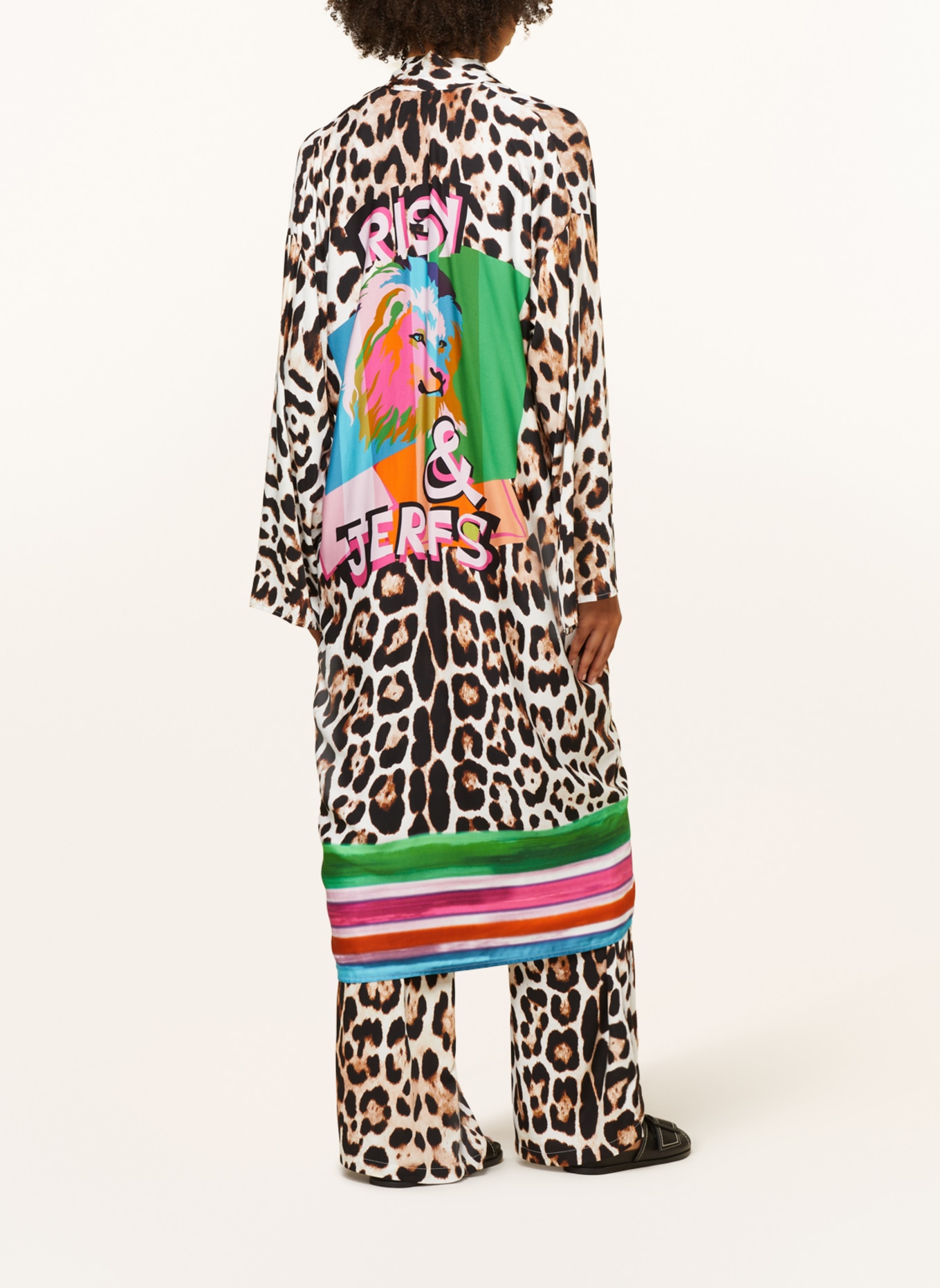 RISY & JERFS Kimono PADERBORN, Color: WHITE/ BROWN/ BLACK (Image 3)