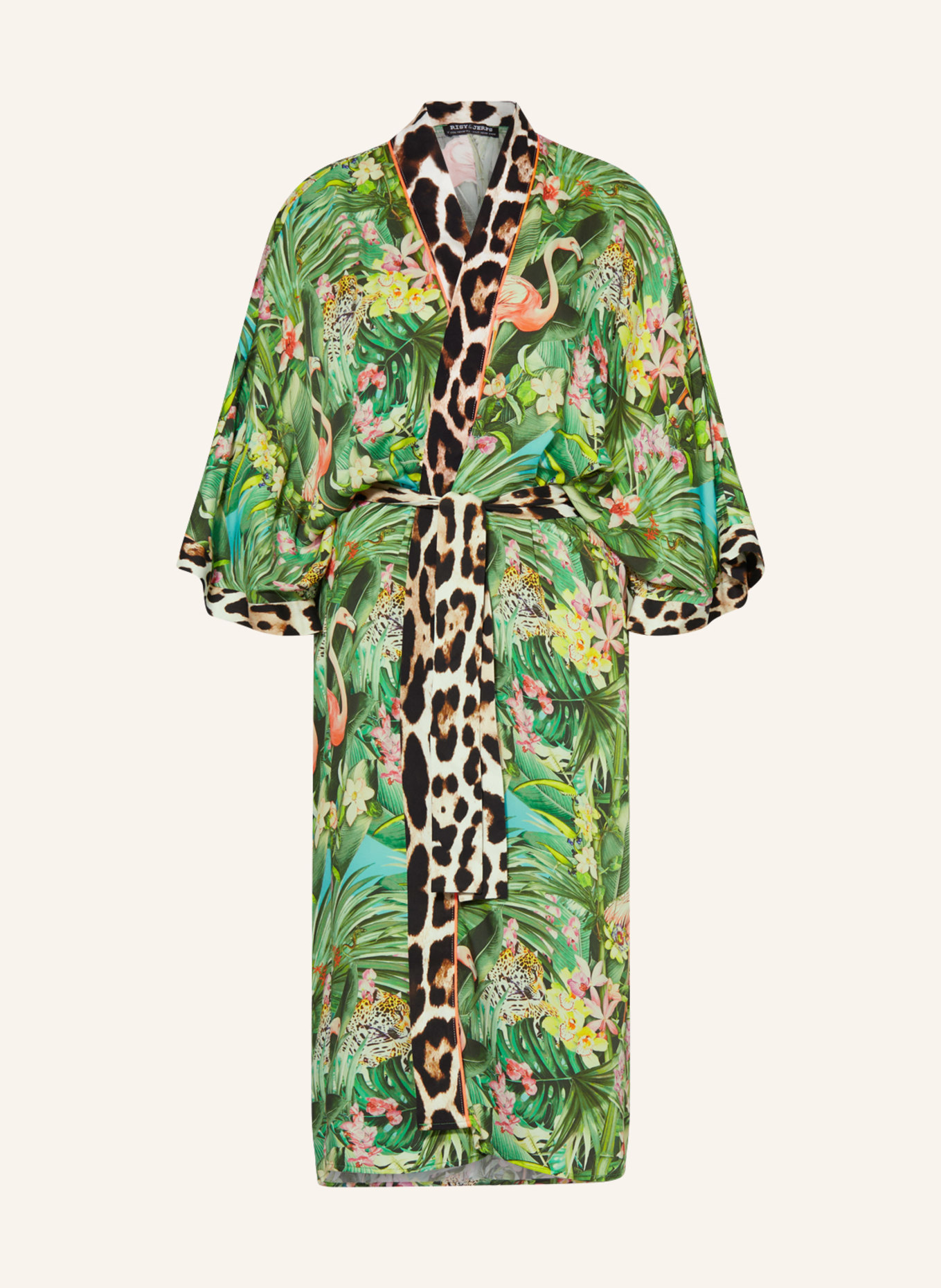 RISY & JERFS Kimono KUFSTEIN, Color: GREEN/ YELLOW/ PINK (Image 1)