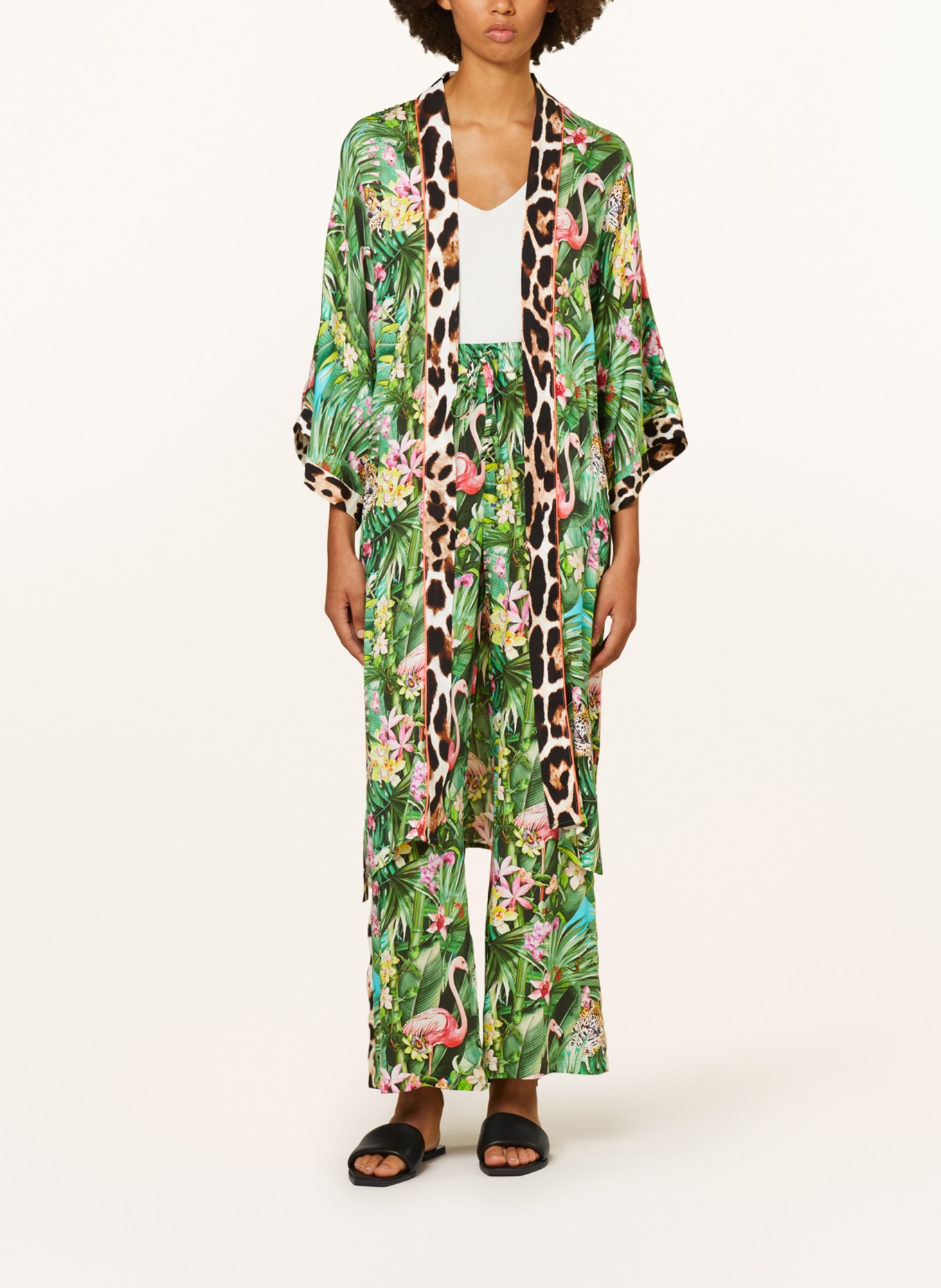 RISY & JERFS Kimono KUFSTEIN, Color: GREEN/ YELLOW/ PINK (Image 2)
