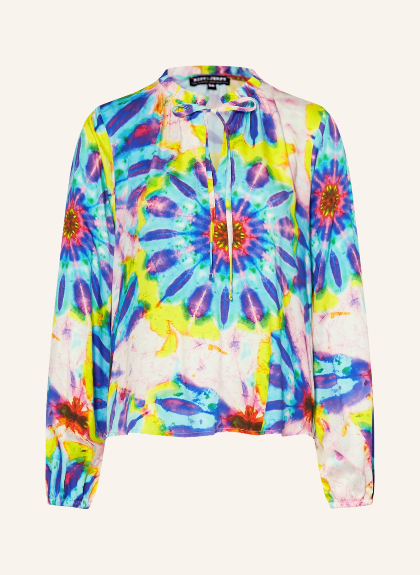 RISY & JERFS Shirt blouse ALFELD, Color: TURQUOISE/ YELLOW/ PINK (Image 1)