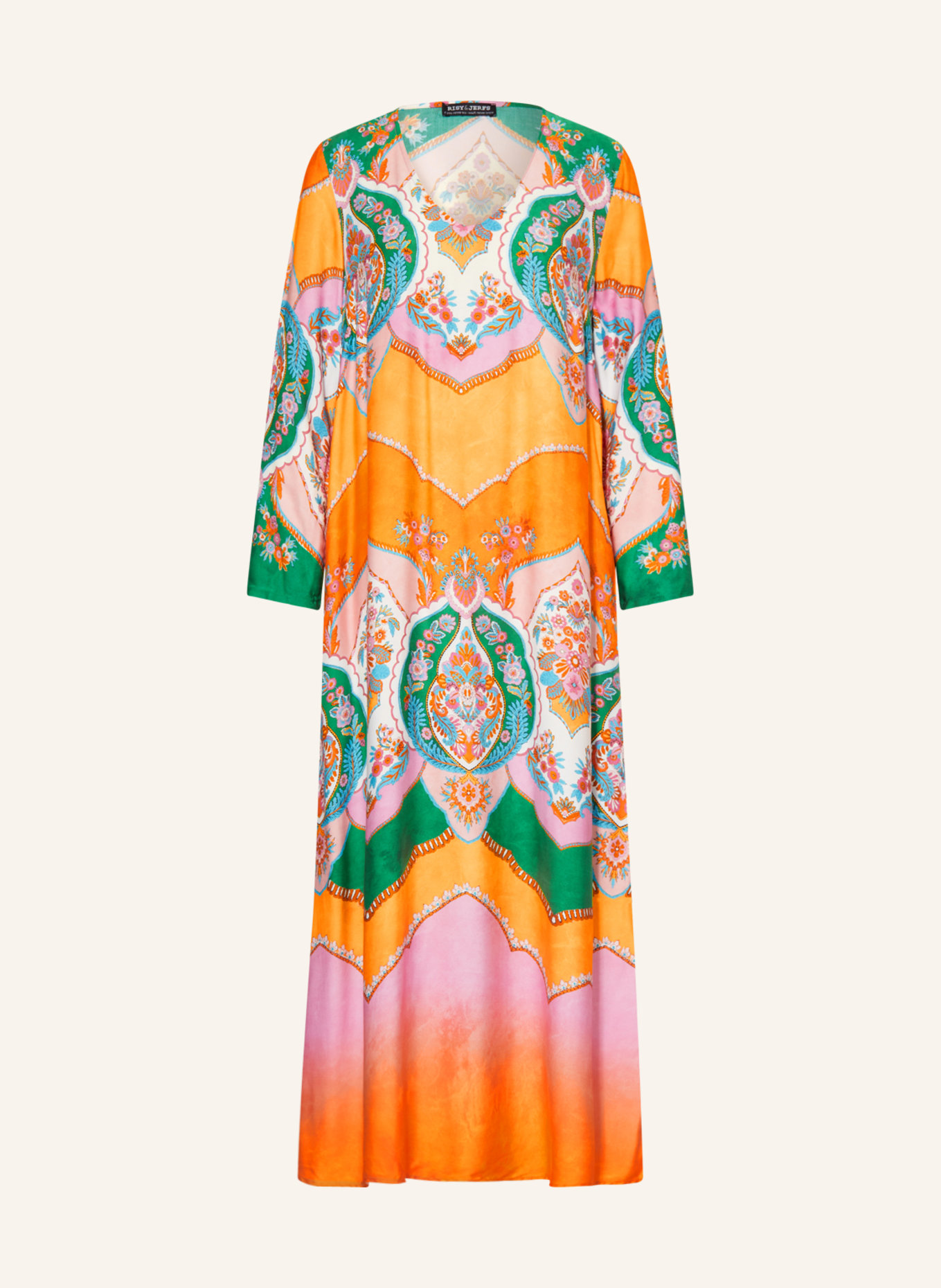 RISY & JERFS Dress TOULON, Color: ORANGE/ PINK/ GREEN (Image 1)