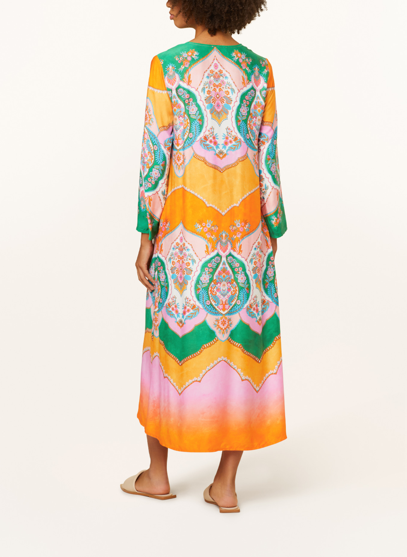 RISY & JERFS Dress TOULON, Color: ORANGE/ PINK/ GREEN (Image 3)