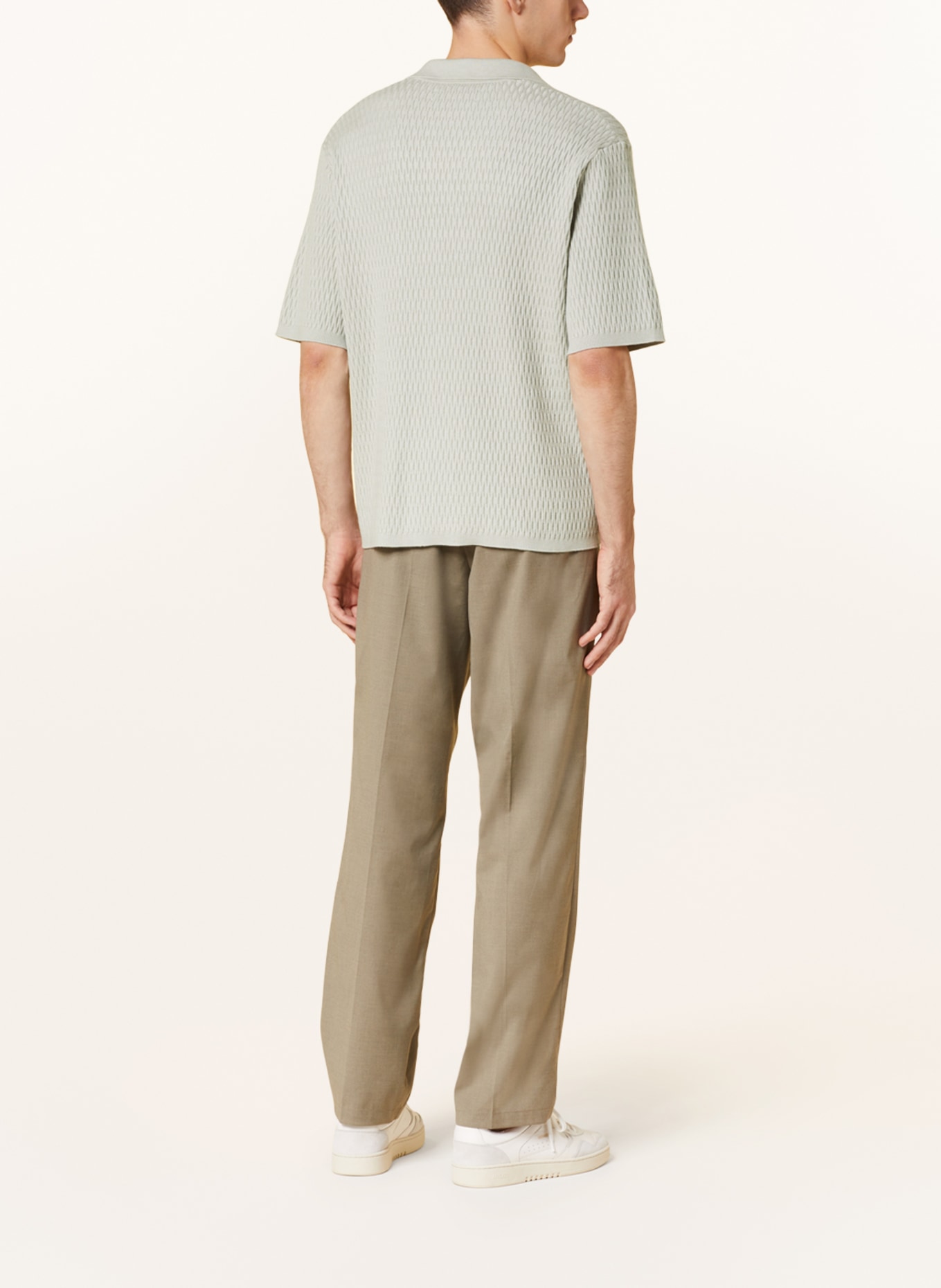 SAMSØE  SAMSØE Dzianinowa koszula z klapami SAGABIN regular fit, Kolor: KREMOWY (Obrazek 3)