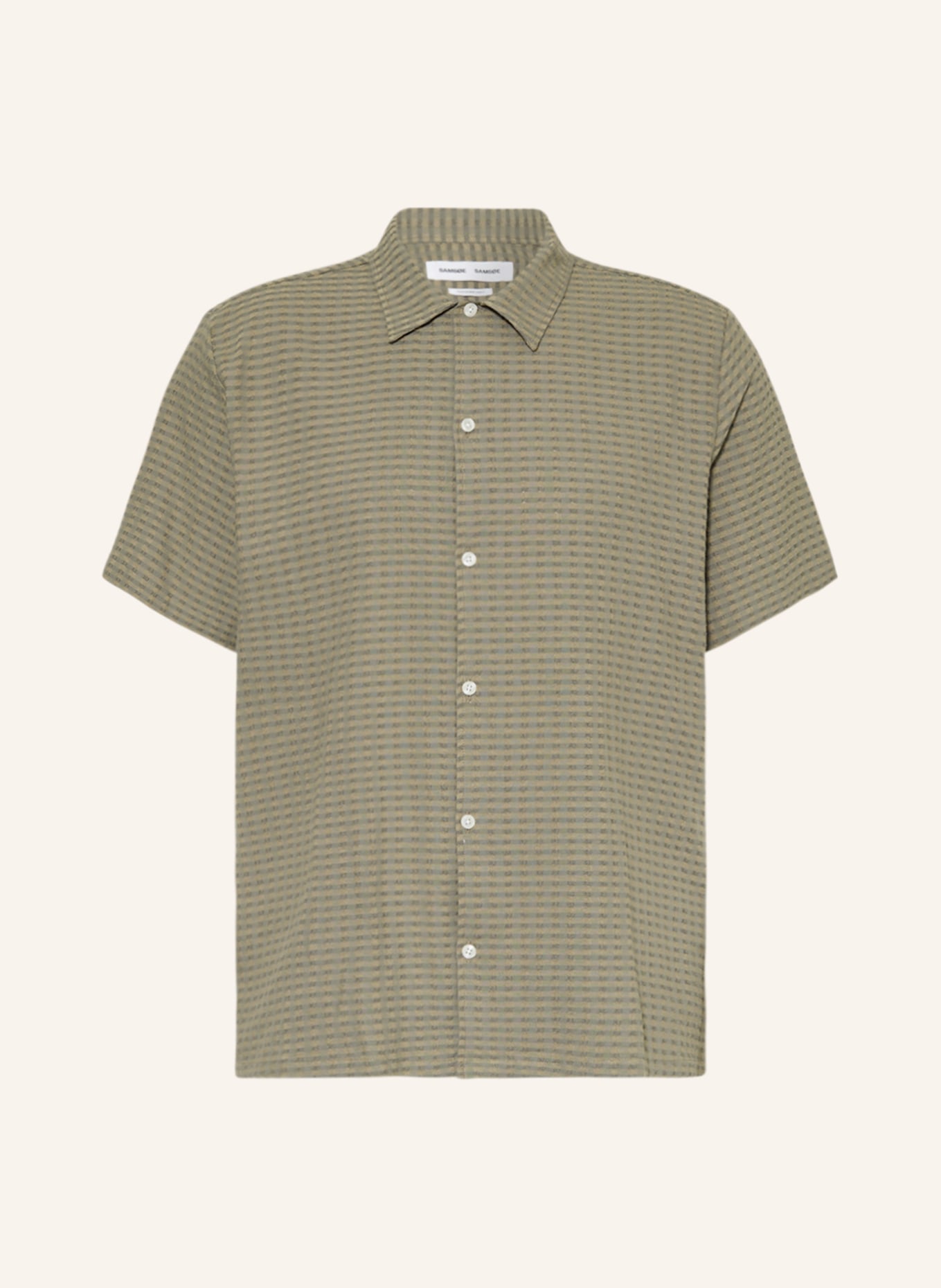 SAMSØE  SAMSØE Short sleeve shirt AVAN comfort fit, Color: OLIVE (Image 1)